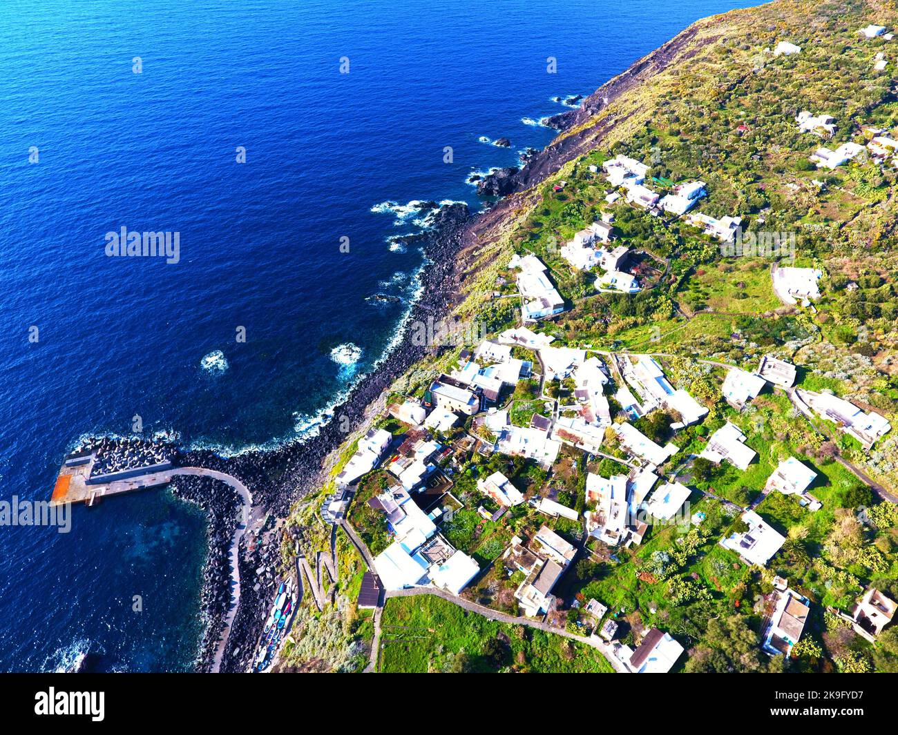 Isola di Stromboli. Stock Photo