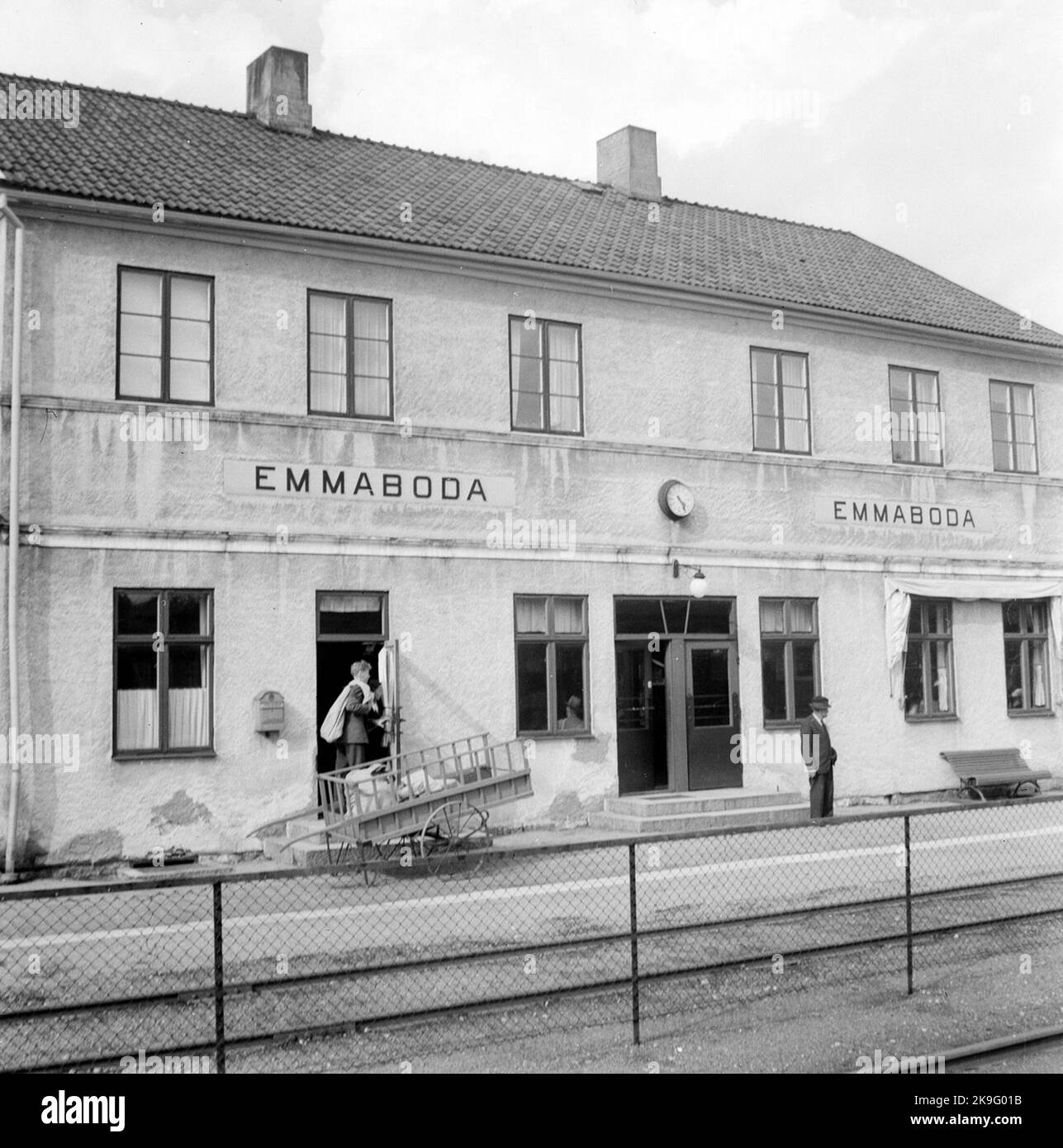 Emmaboda Railway Station Stock Photo Alamy