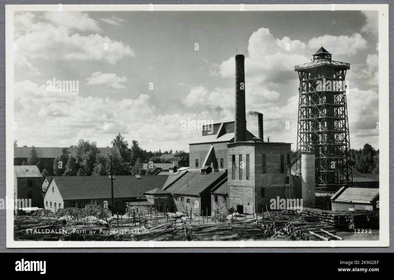 The paper mill in Ställdalen Stock Photo - Alamy
