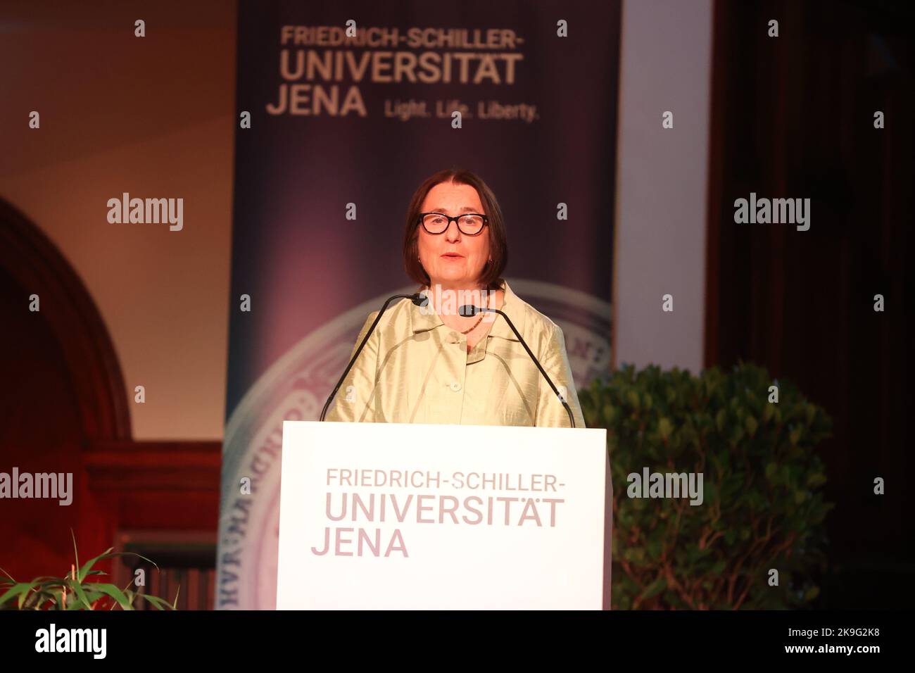 Jena, Germany. 28th Oct, 2022. Irina Scherbakowa, Memorial cofounder