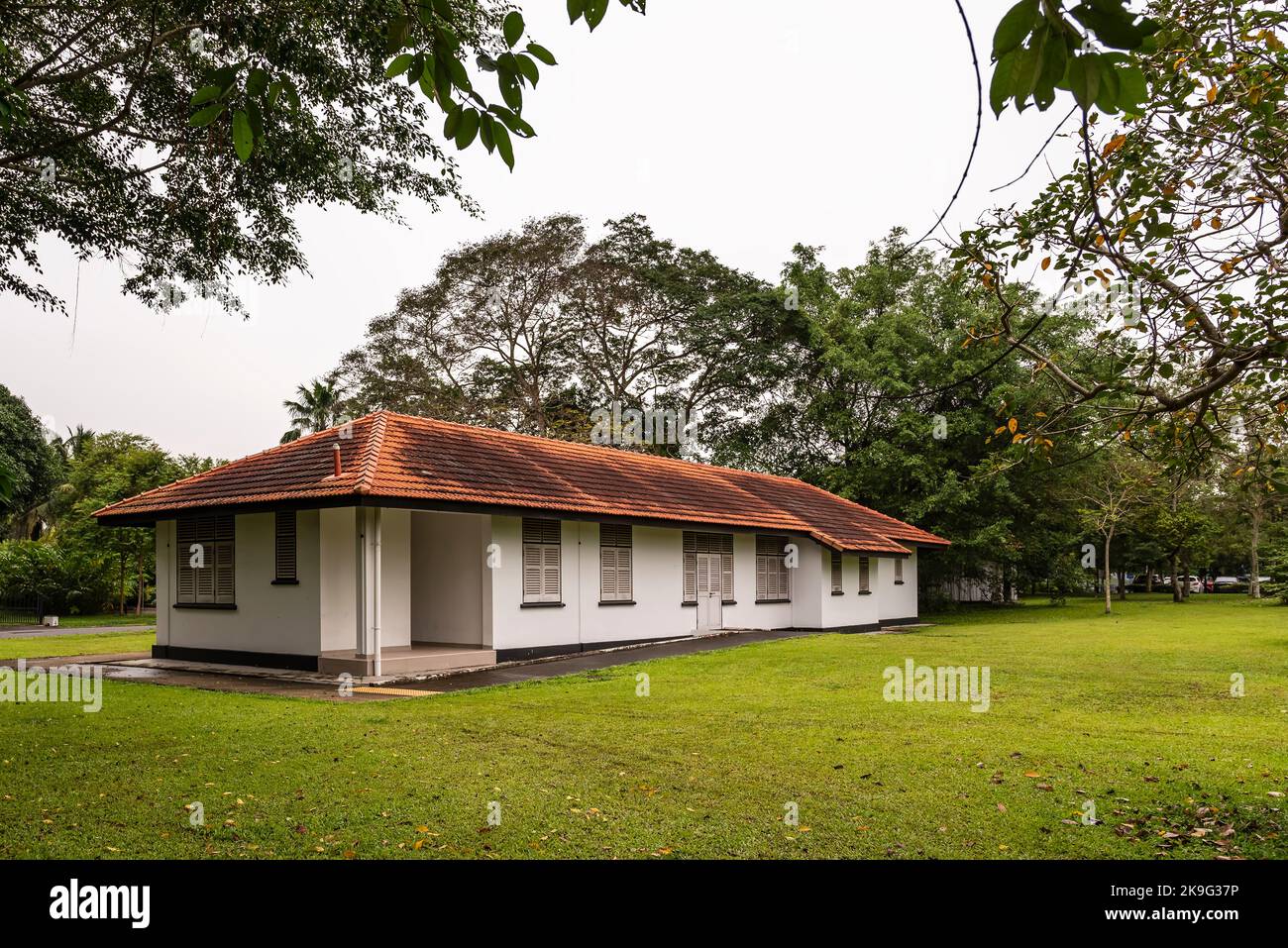 The black and white bungalows at Seletar airbase were built to house