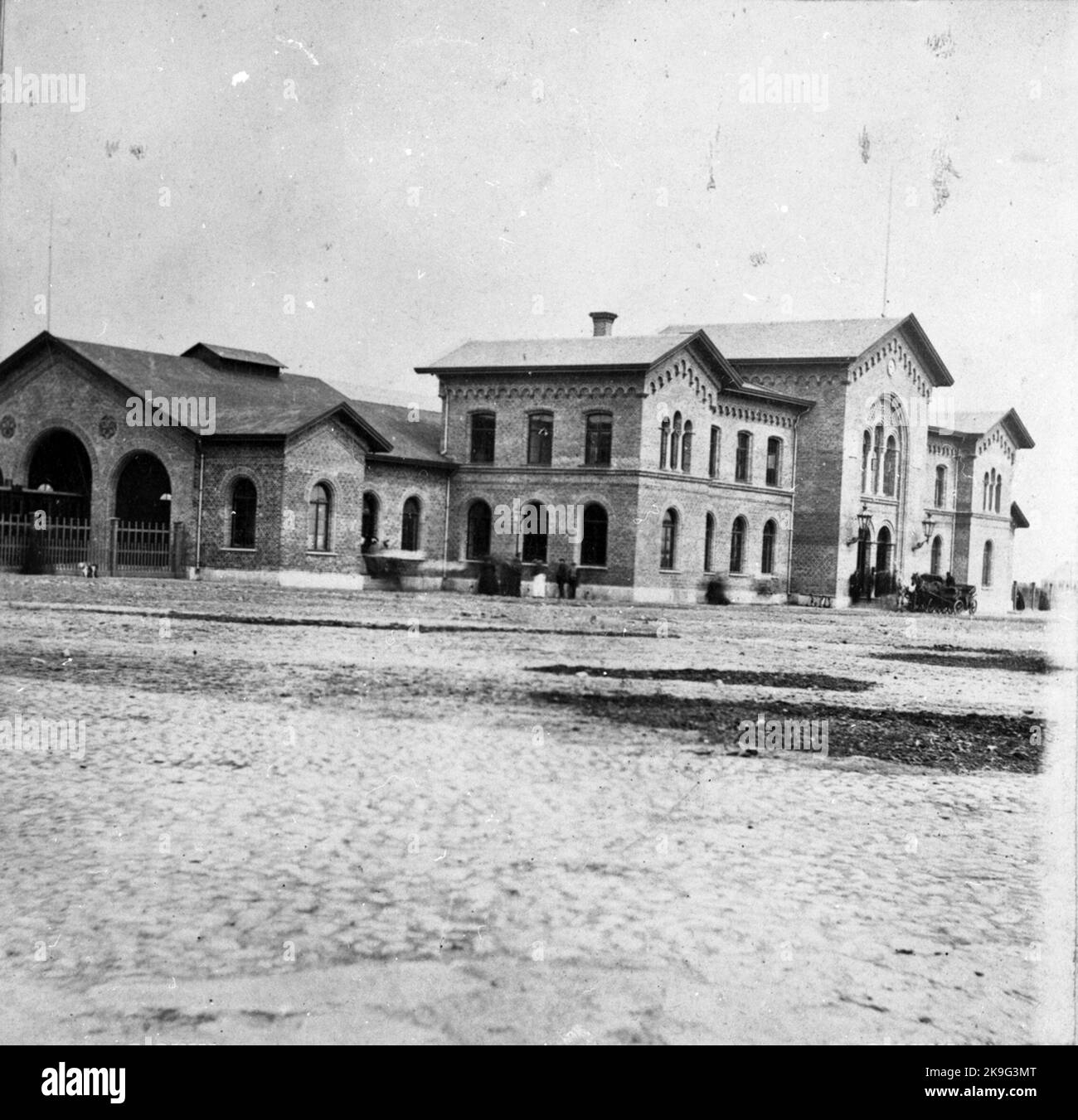 The station opened in 1865. The station house built by YEJ. Architect