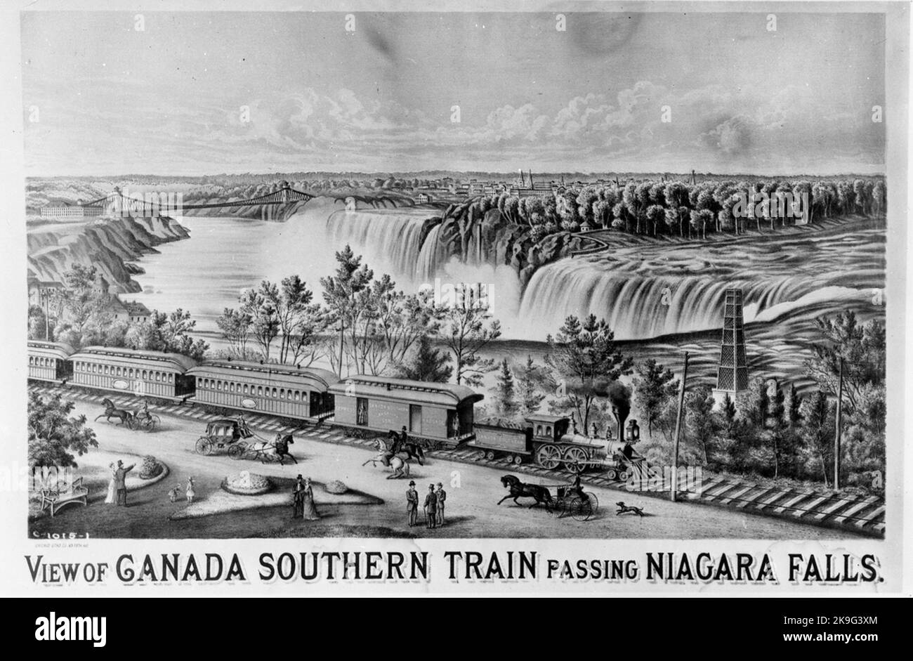 Express train at Niagara Falls Stock Photo Alamy