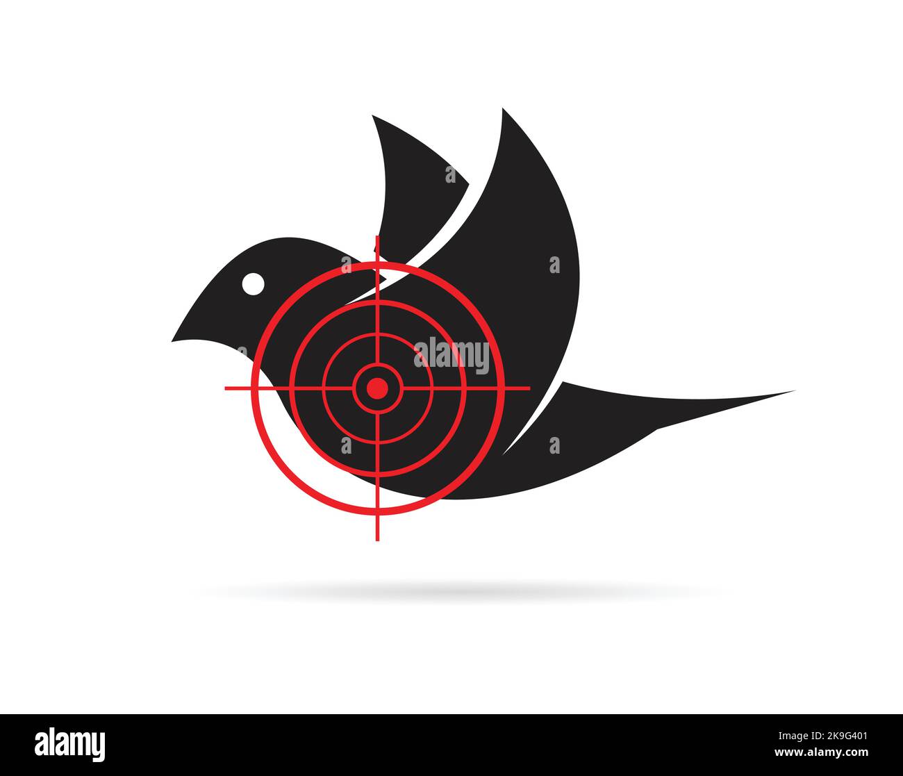 Vector image of bird target on a white background. Easy editable layered vector illustration. Wild Animals. Stock Vector