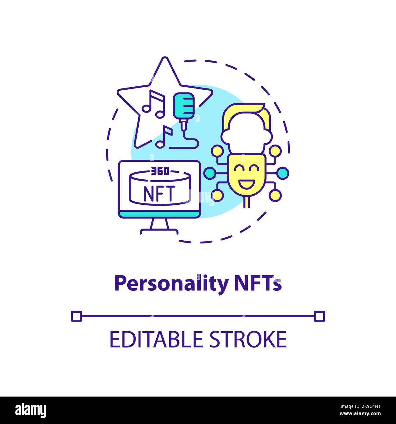 Personality NFTs concept icon Stock Vector Image & Art - Alamy