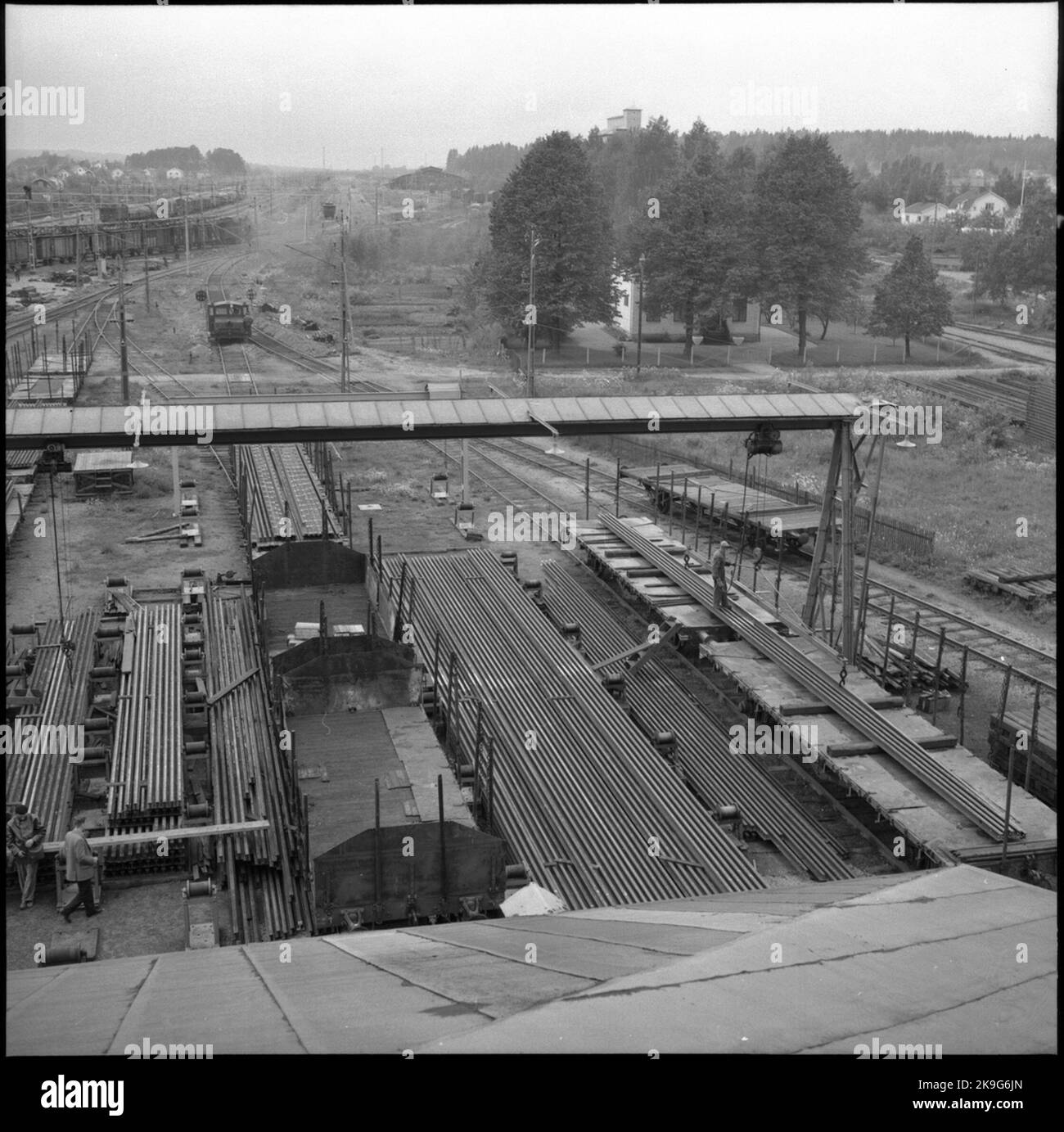 The rails in Hallsberg Stock Photo Alamy