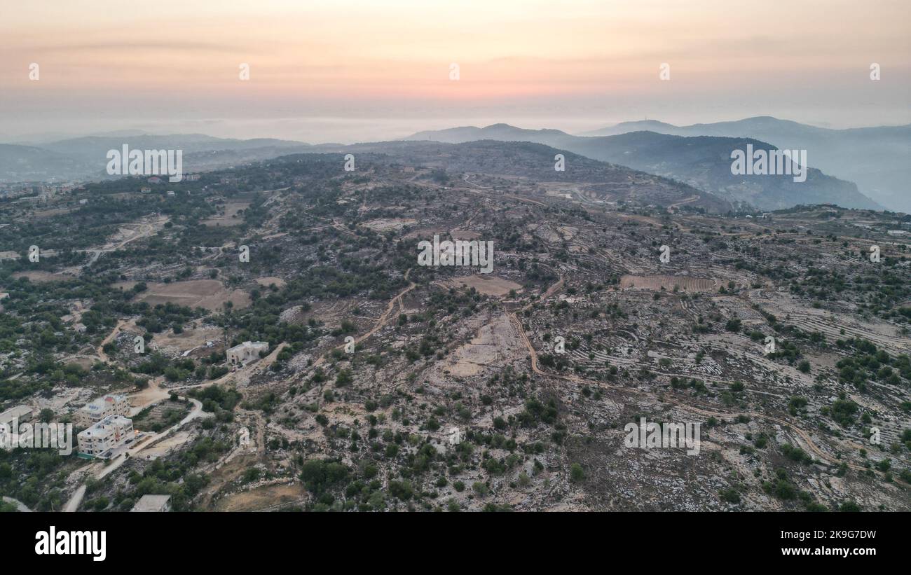 Spring View Mount Lebanon An aerial view of Ain W Zain village in Mount Lebanon Governorate at ...