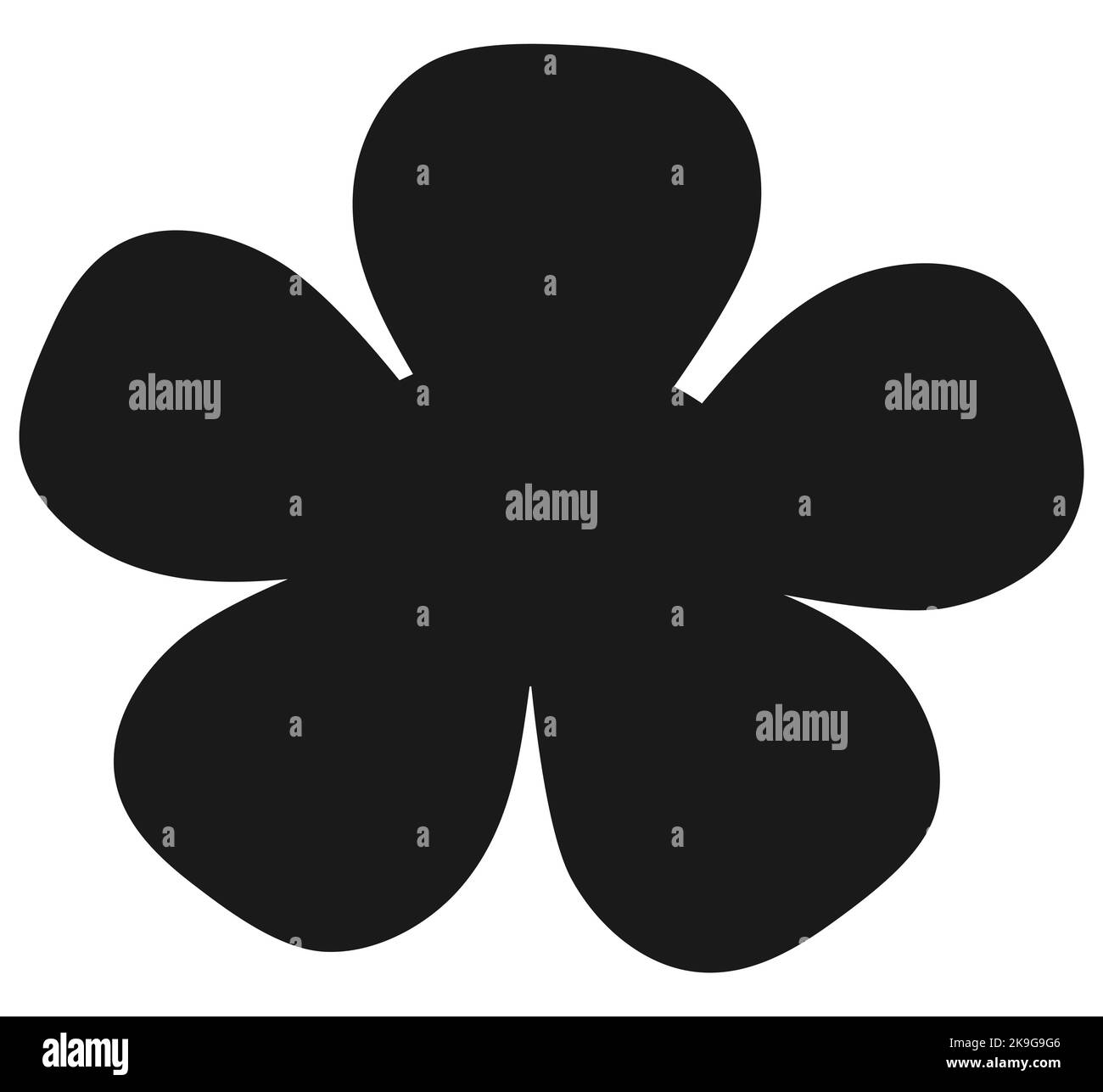 Daisy Flower Vector Icon black silhouette, logo, label for commercial