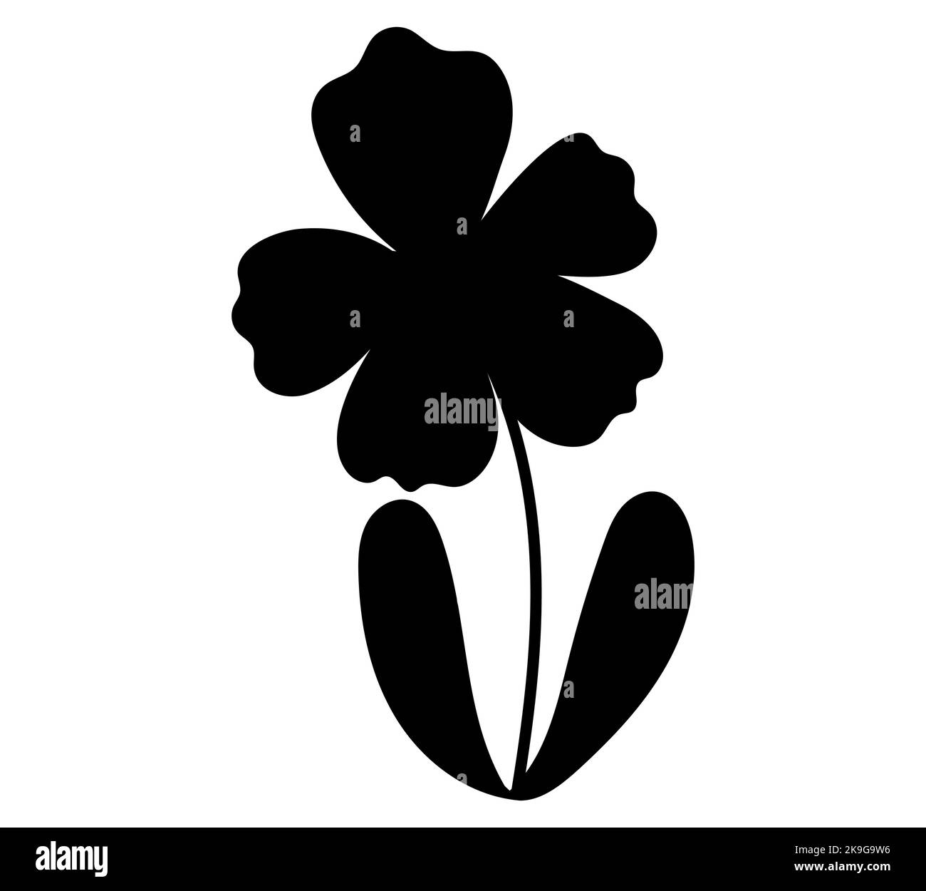 Plants flowers leaf silhouettes vector illustration Stock Vector