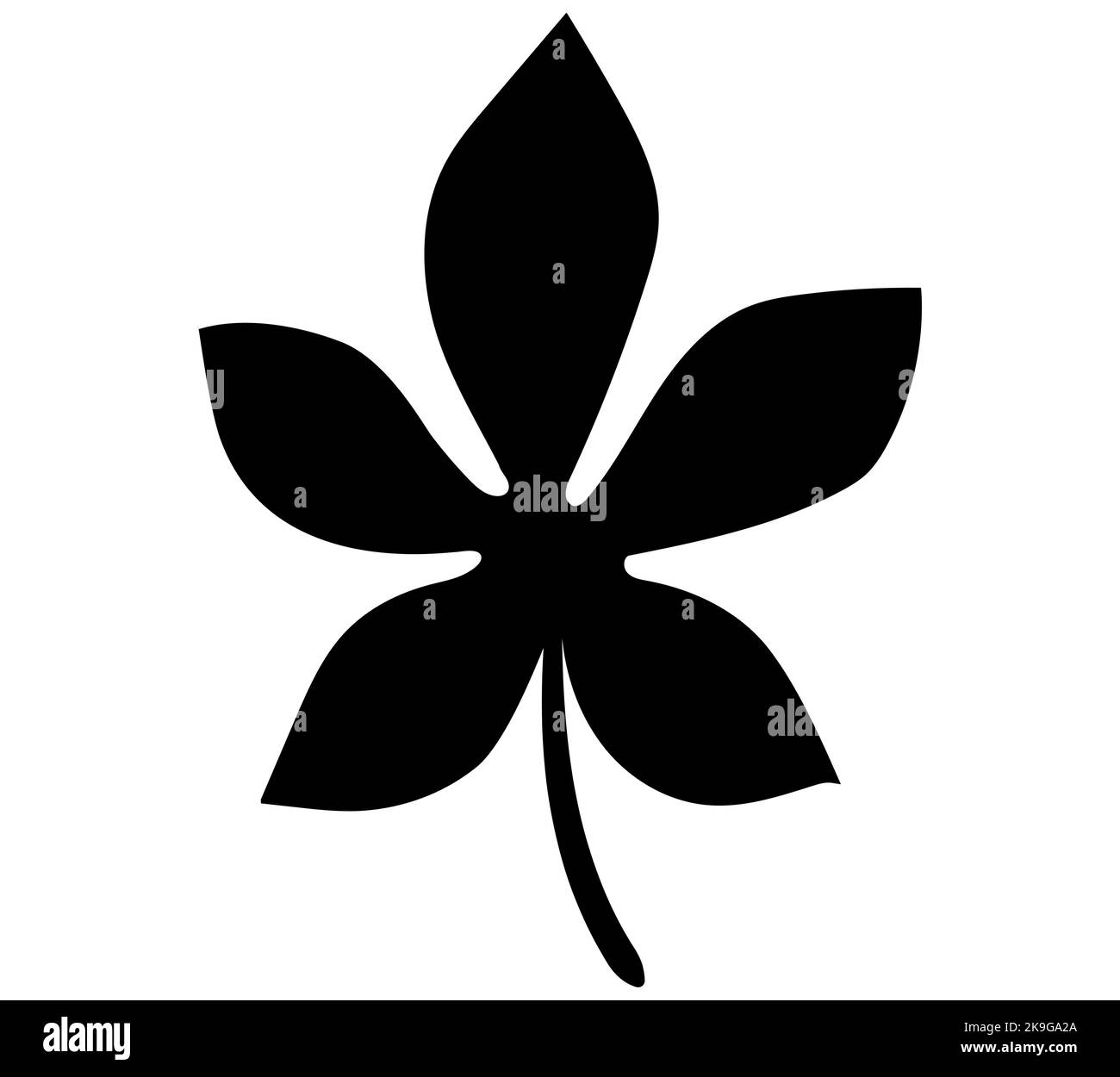 Black vector flower silhouette isolated on white background Stock ...