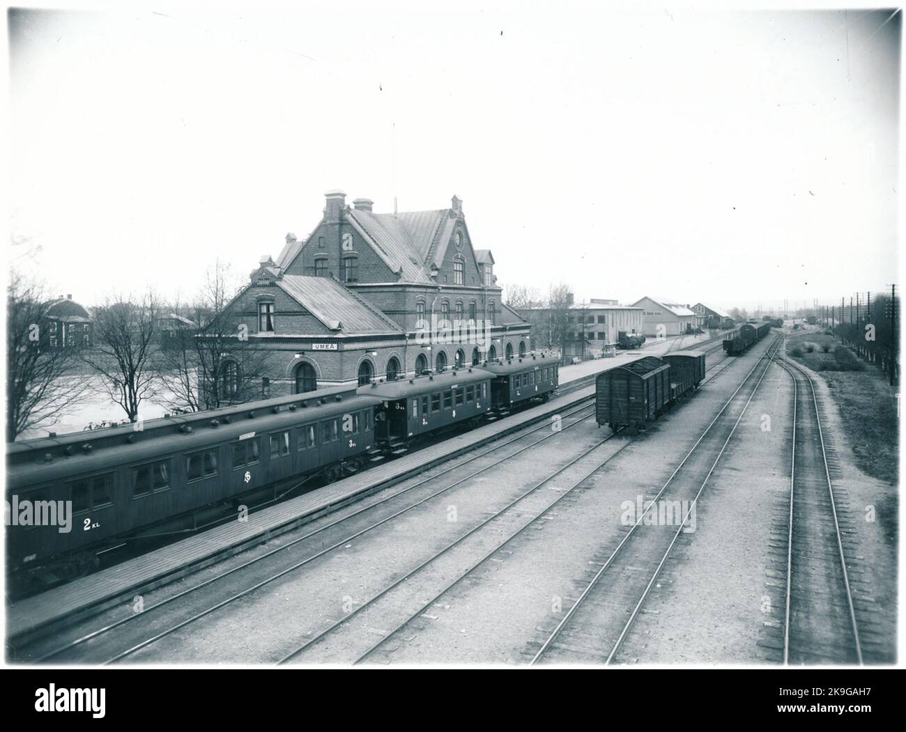 Umeå station. It is 13.43 and the train set to passenger trains PT 2774 ...