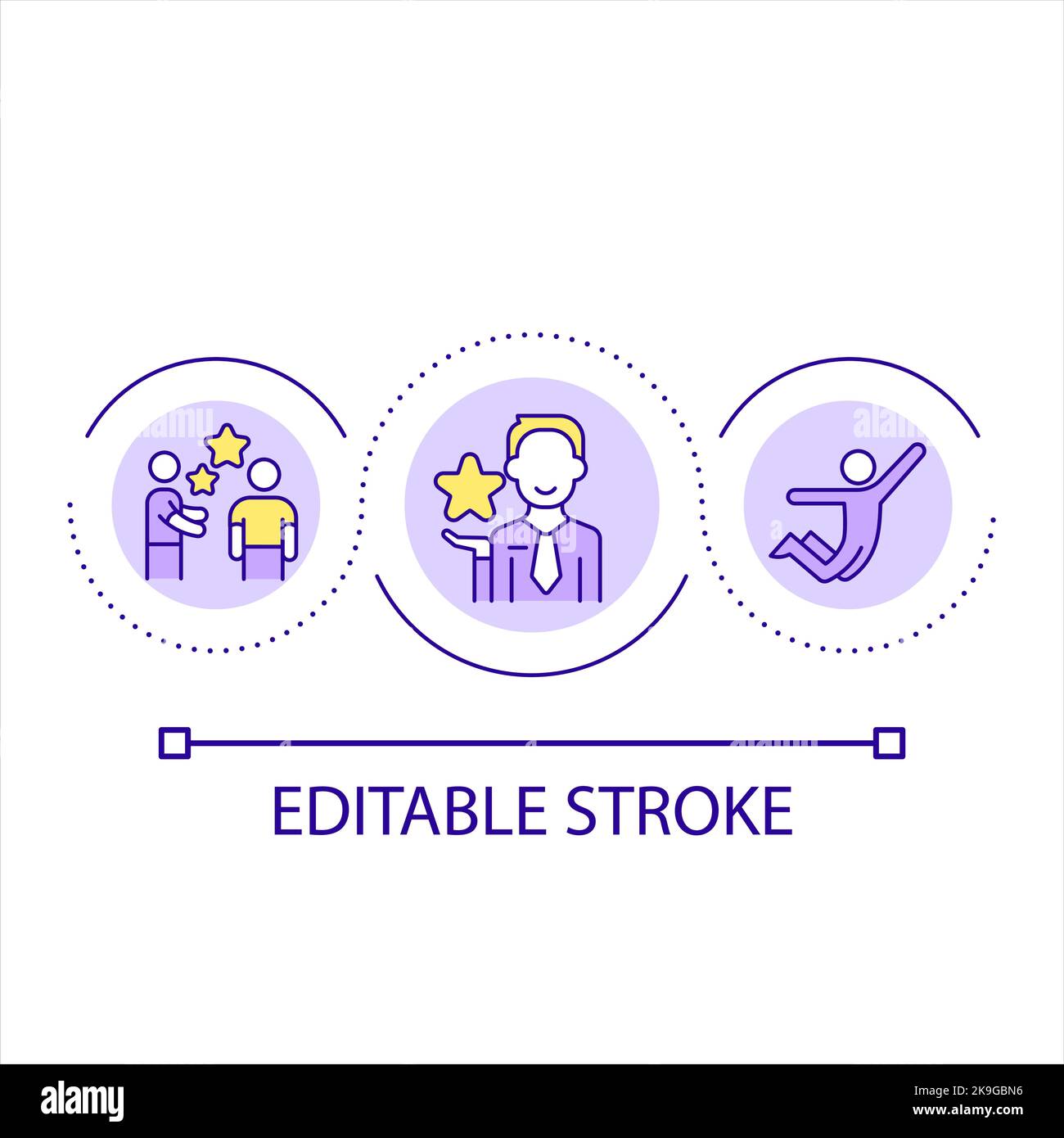 Encourage employees loop concept icon Stock Vector