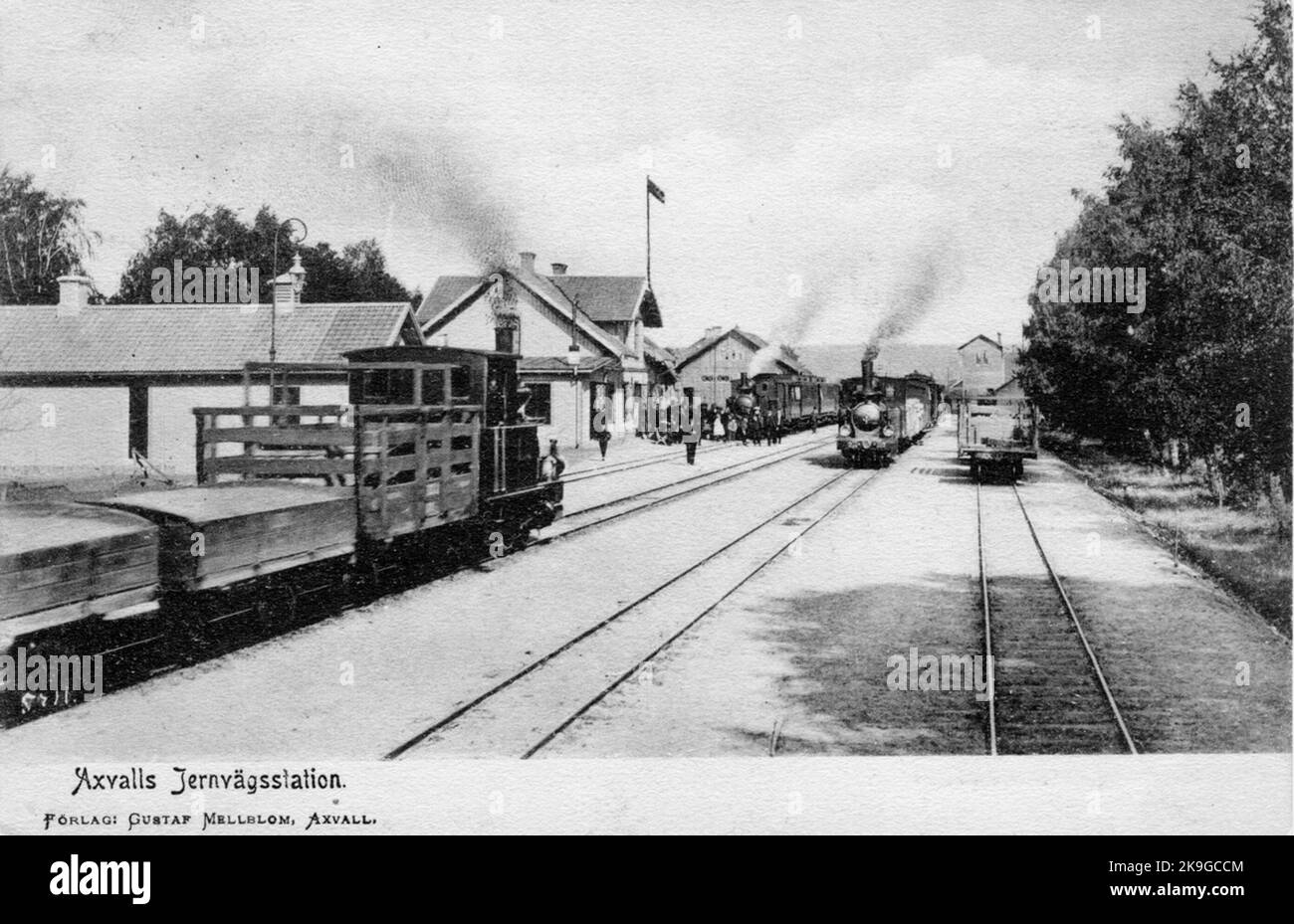 Axvall Railway Station Stock Photo Alamy