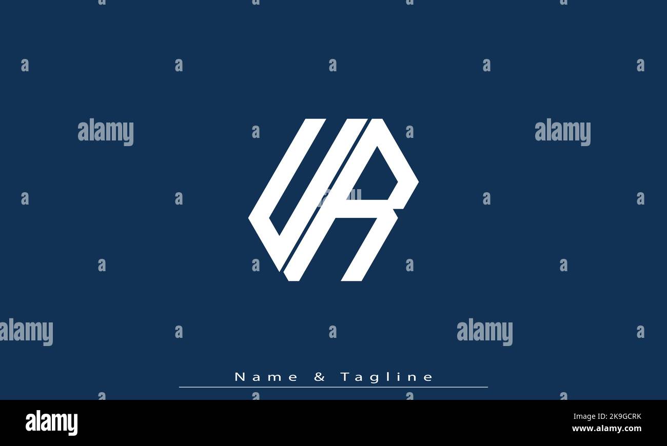 Alphabet letters Initials Monogram logo UR , RU Stock Vector