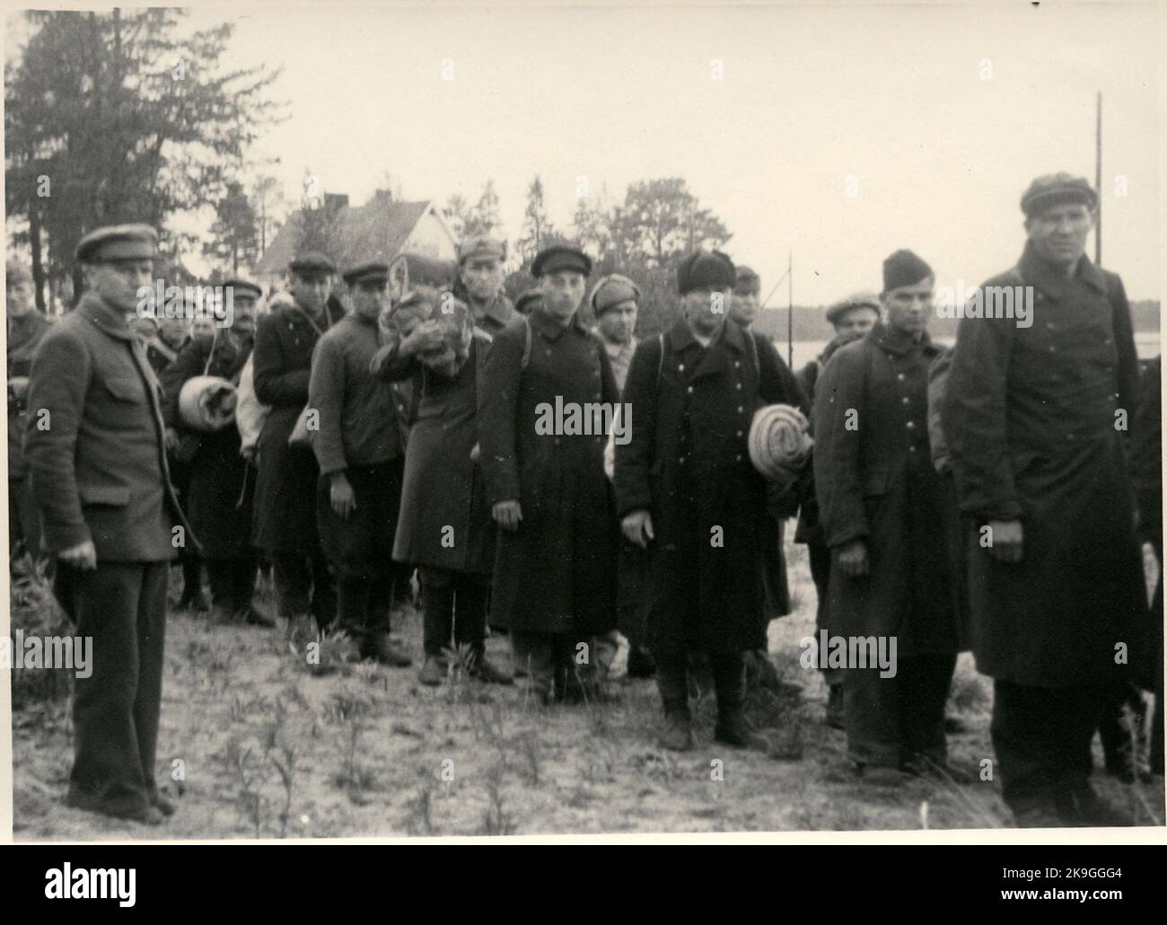 First train with Russian prisoners of war on the line between Narvik ...