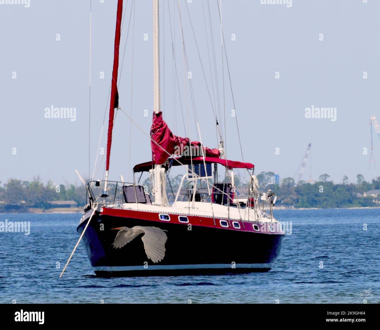 A luxurious sail boat in the beautiful Shell Island in Panama City
