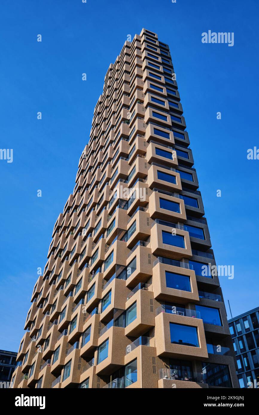 Stockholm, Sweden - Sept 2022: New twin tower apartment building Norra ...