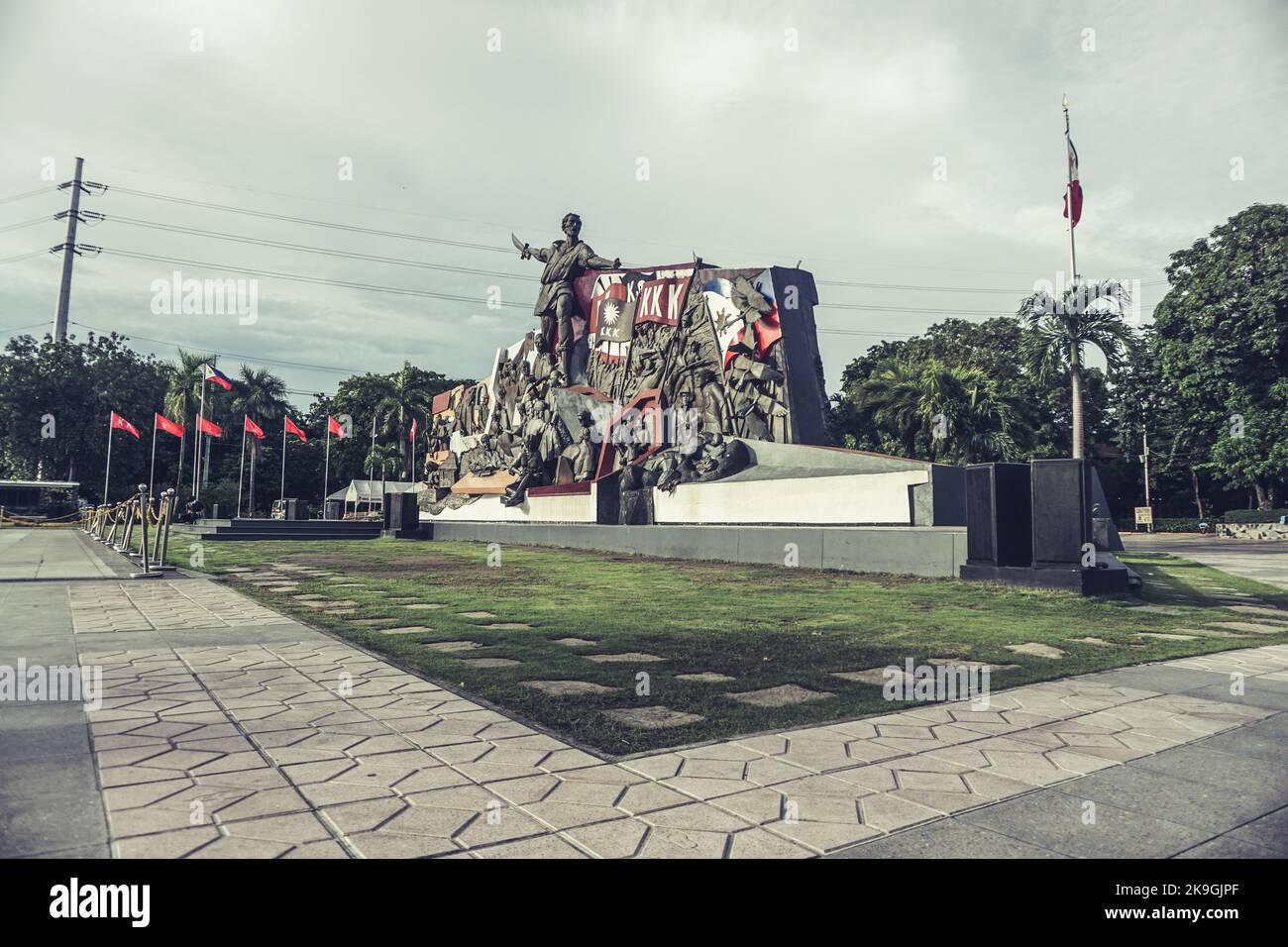 The monument of Andres Bonifacio y de Castro - the father of the Philippine Revolution, in Manila Stock Photo