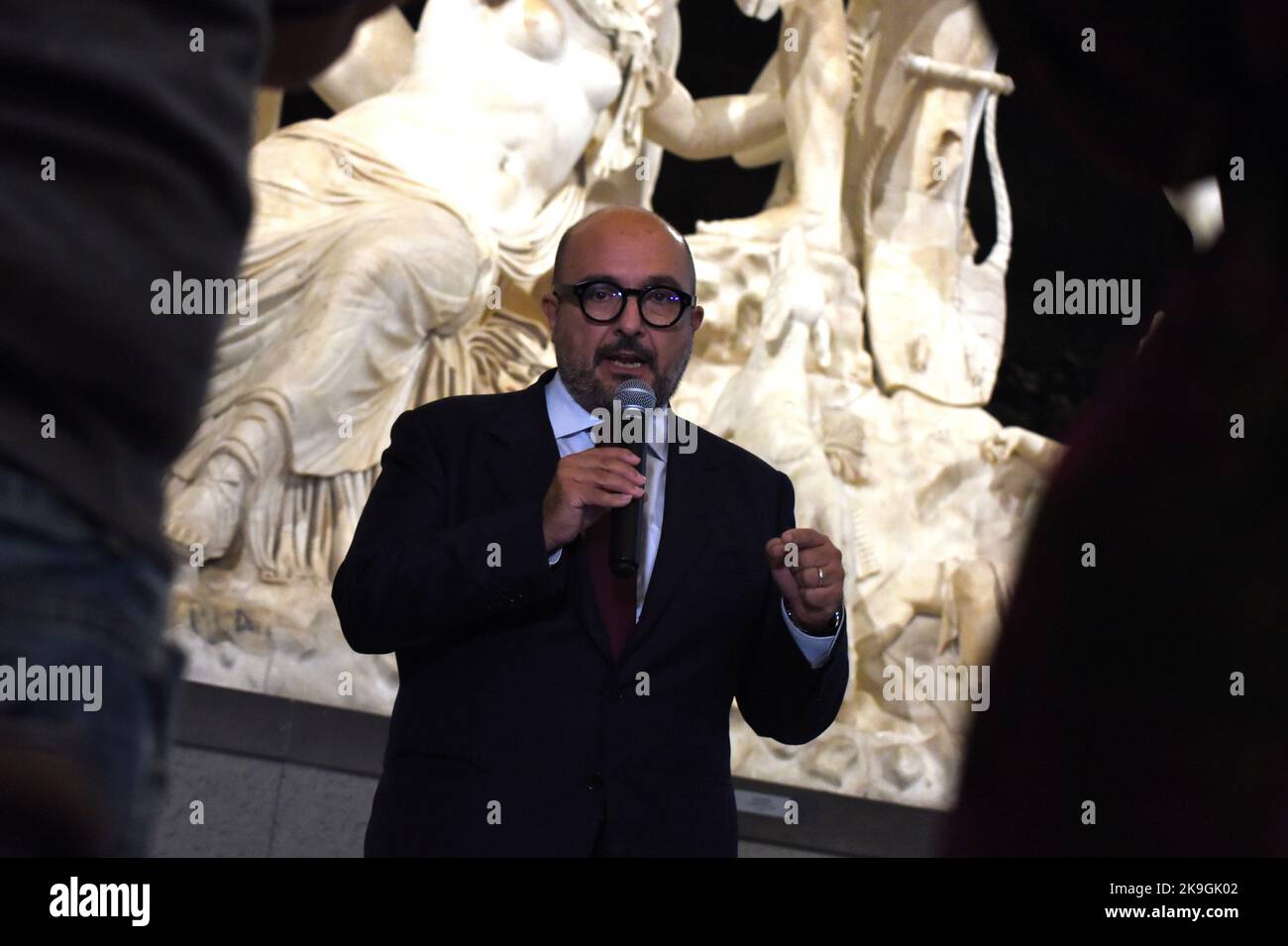 Gennaro Sangiuliano, new Italian Minister of Culture visiting the ...