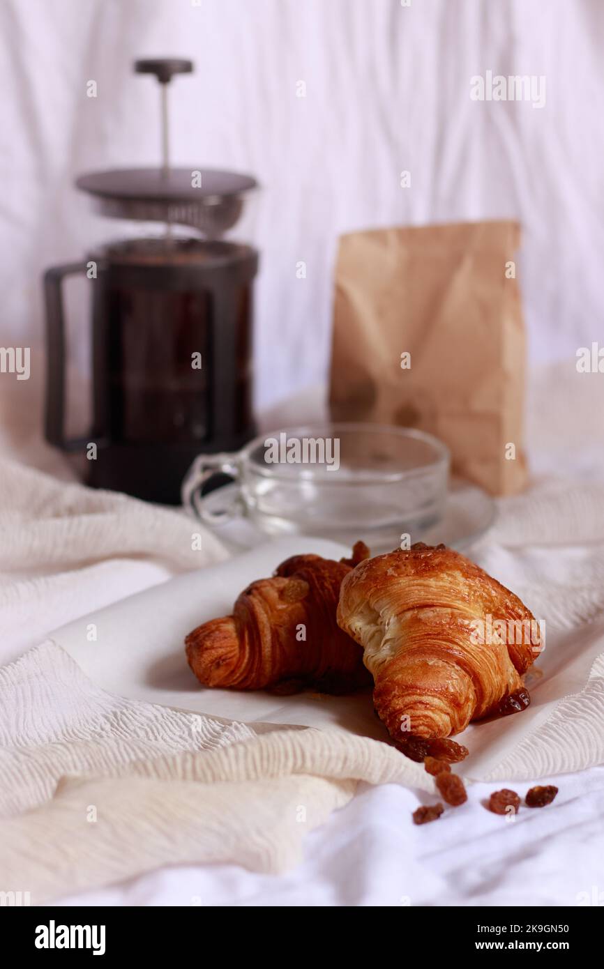 Simple french breakfast Stock Photo