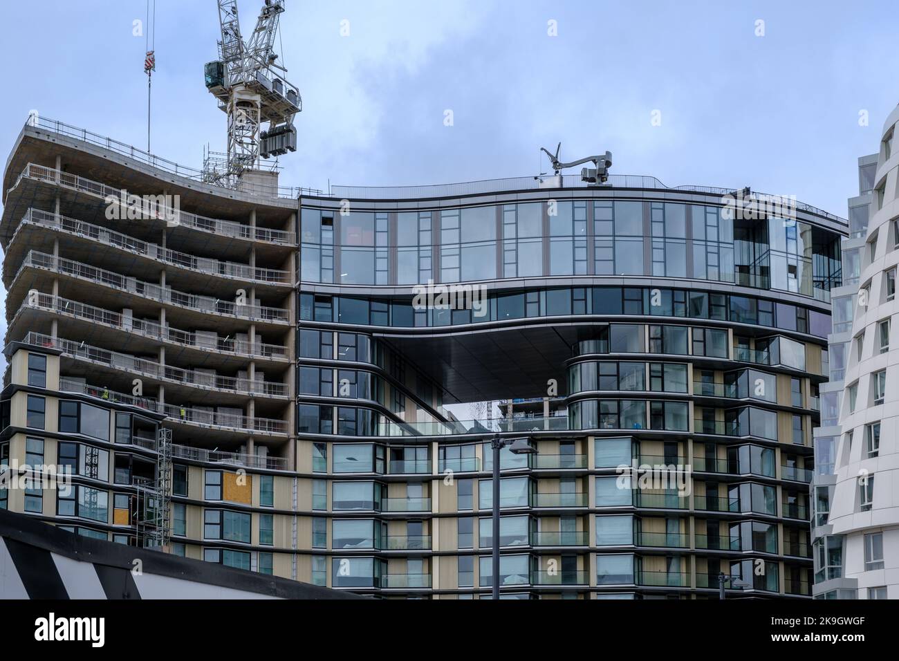 Battersea Roof Gardens under construction at Battersea Power Station