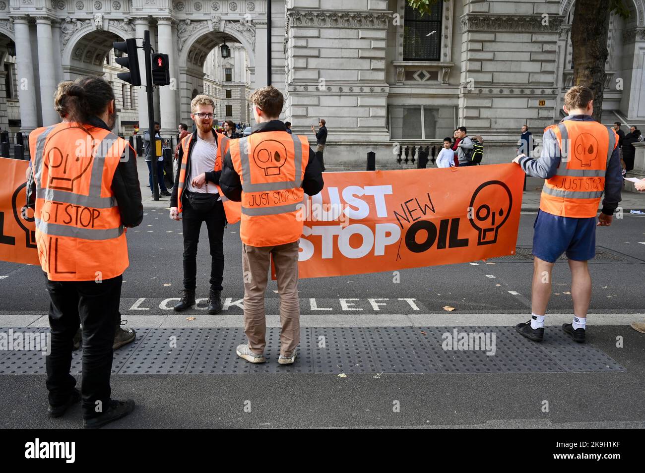 Just Stop Oil Activists, Whitehall, London. UK Stock Photo Alamy