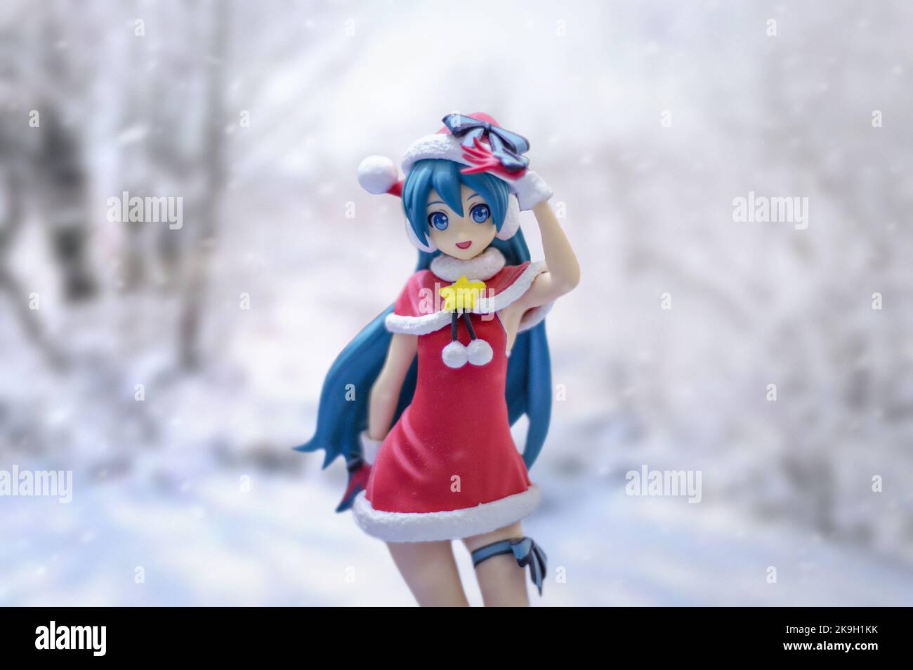 hatsune miku christmas on snow Stock Photo Alamy