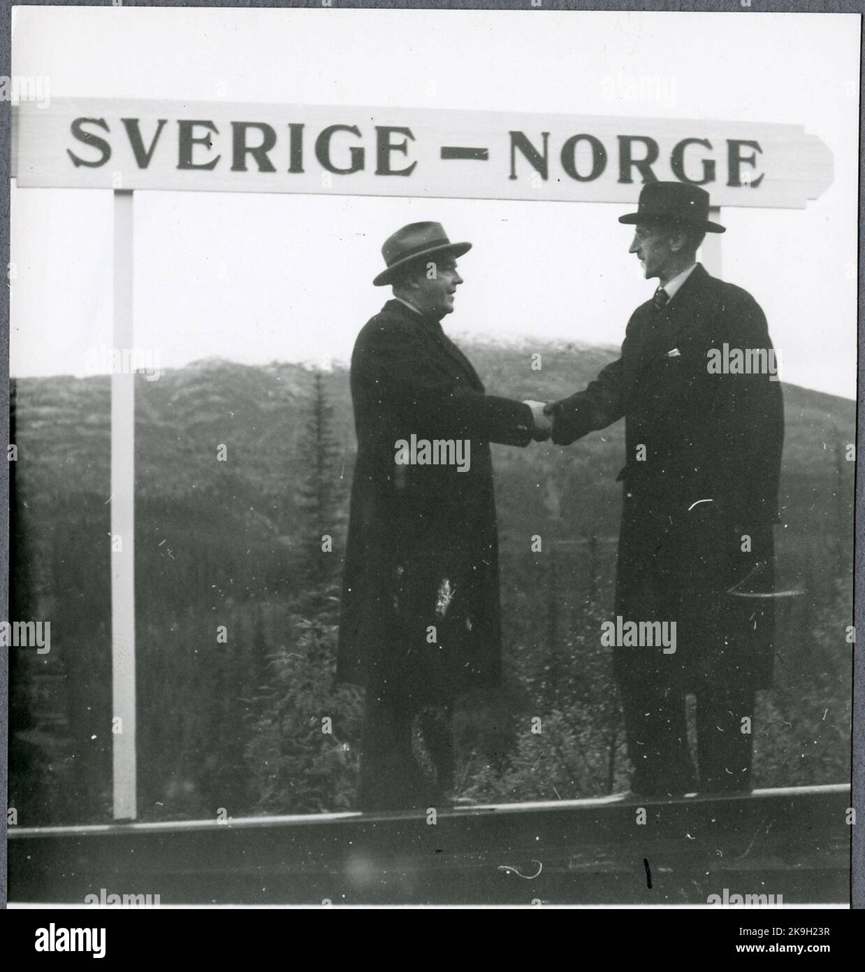 From the inauguration of the electrification Järpen - Storlien at the Norwegian/Swedish border. Stock Photo