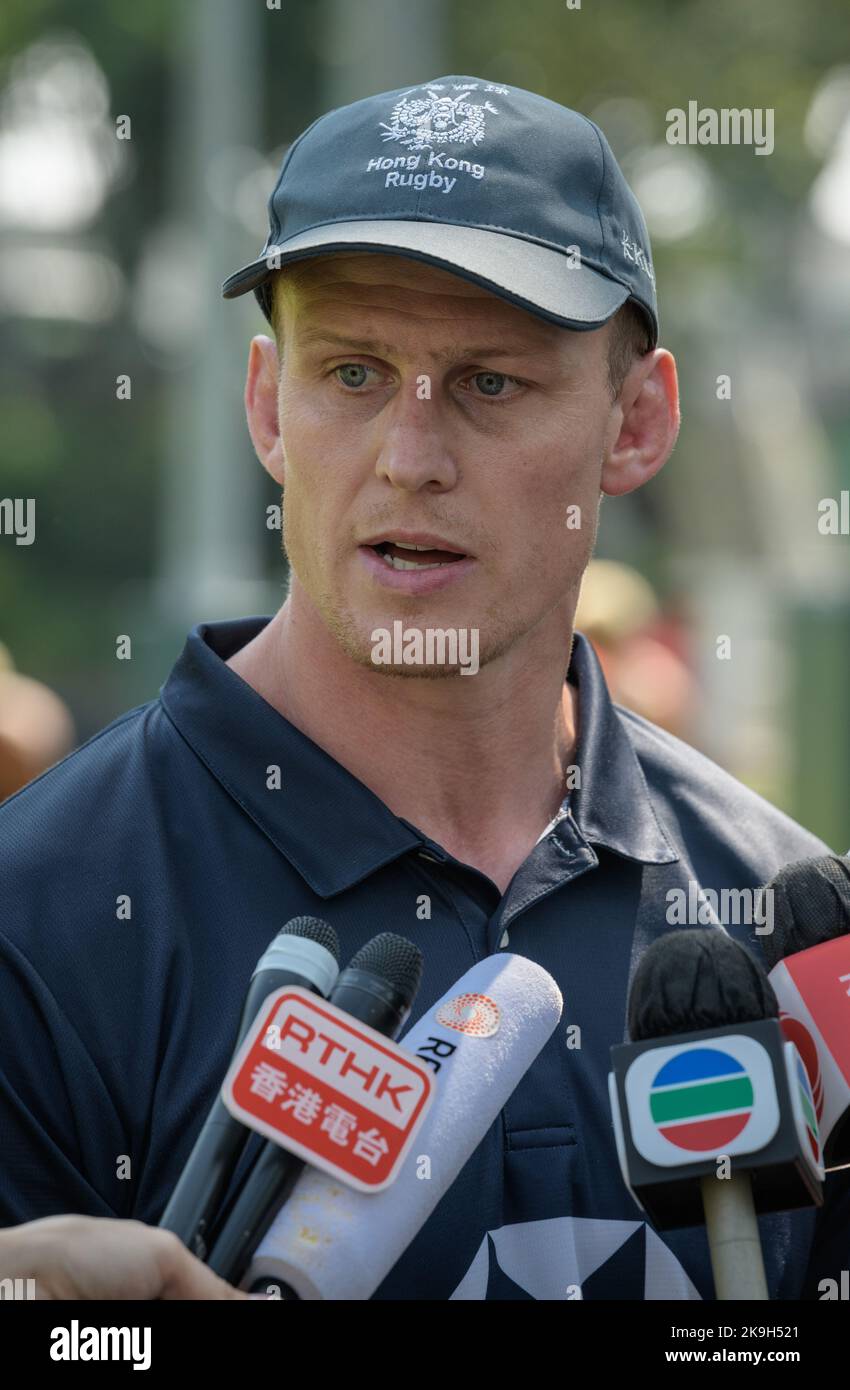 Hong Kong, China. 28th Oct, 2022. HONG KONG, HONG KONG SAR, CHINA: OCTOBER 28th 2022. Hong Kong 7s squad training and selection announcement.JEVON GROVES, Rugby Coach for Hong Kong Sevens. Credit: Jayne Russell/Alamy Live News Stock Photo