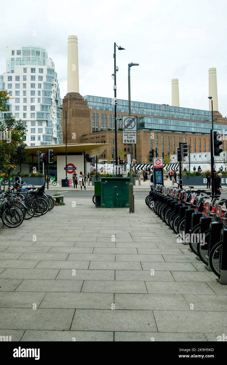 London October 2022 View of Battersea Power Station from Battersea