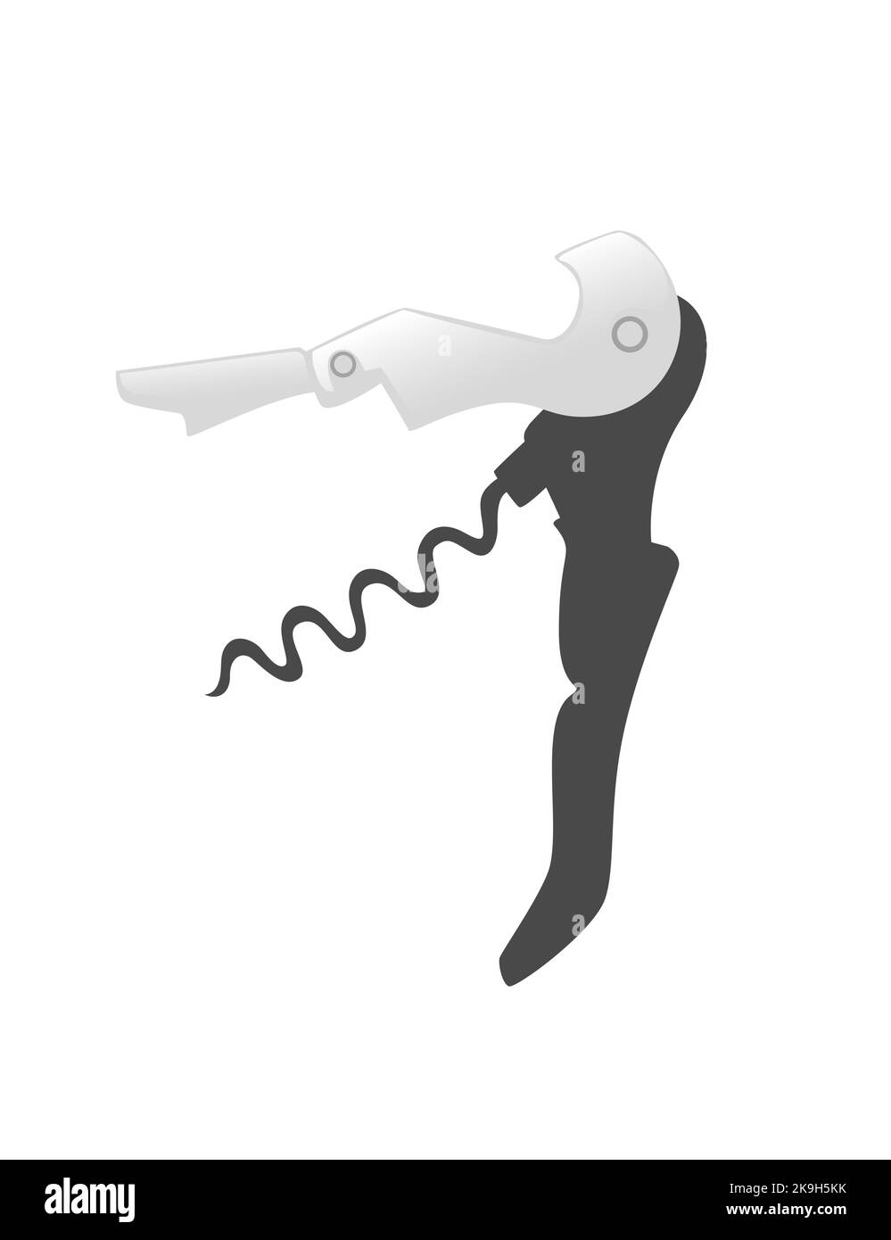 Wing corkscrew cork vector illustration isolated on white background ...