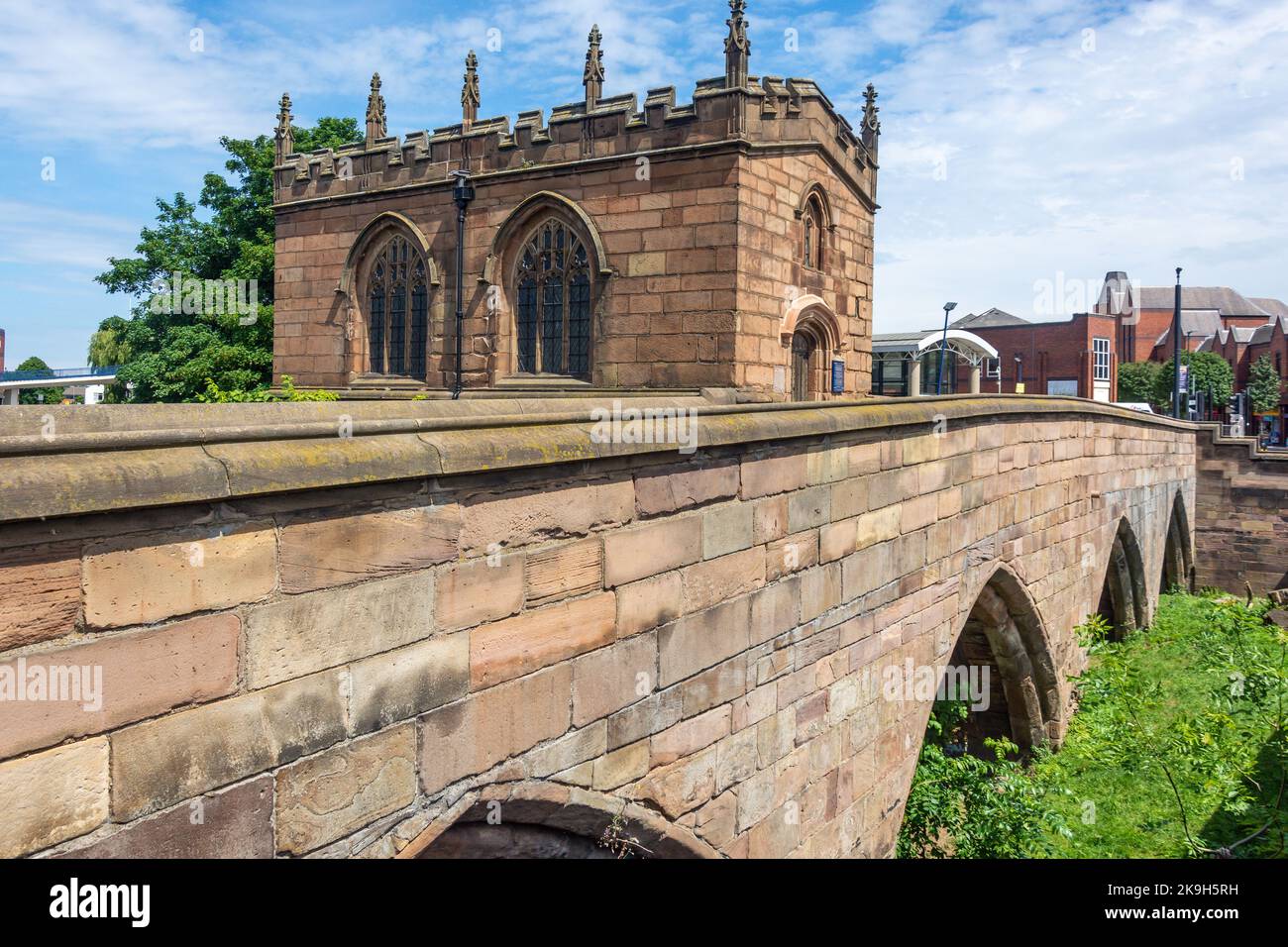 The 15th Century Chapel of Our Lady Bridge, Chantry Bridge, Bridge Street, Rotherham, South Yorkshire, England, United Kingdom Stock Photo