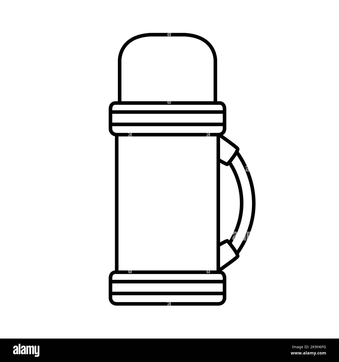 Isolated Big Coffee Thermos Vacuum Image Stock Illustration - Download  Image Now - Aluminum, Bottle, Clip Art - iStock