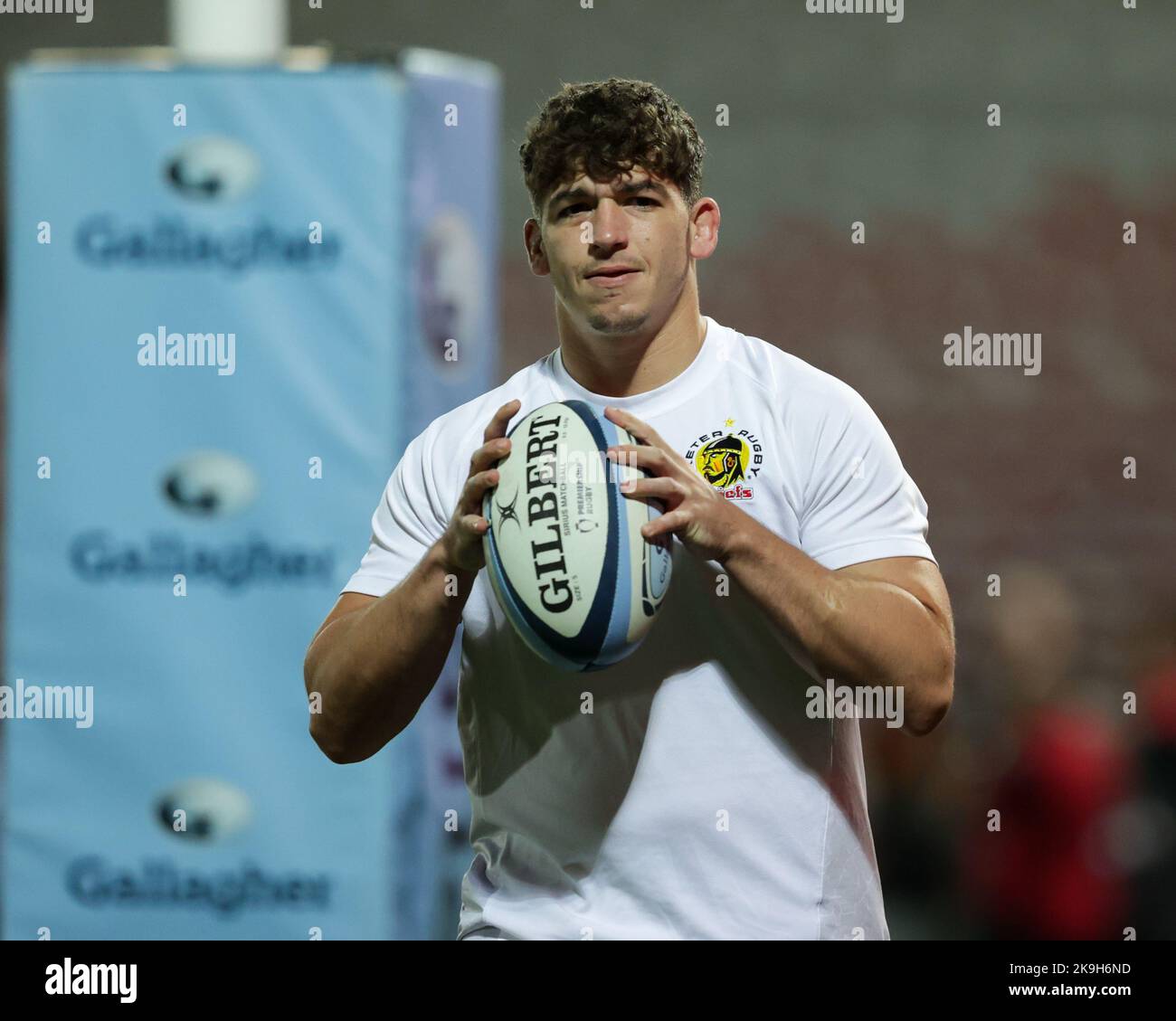 Dan Frost, who has just joined Exeter Chiefs from Wasps, before the