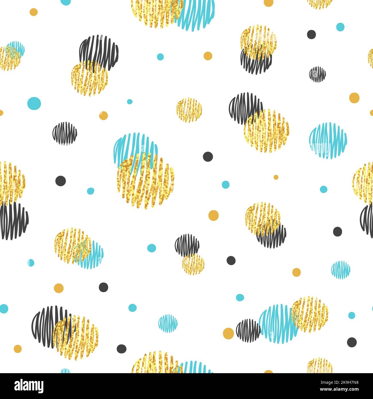 Glittering dots seamless pattern. Abstract vector celebration background Stock Vector