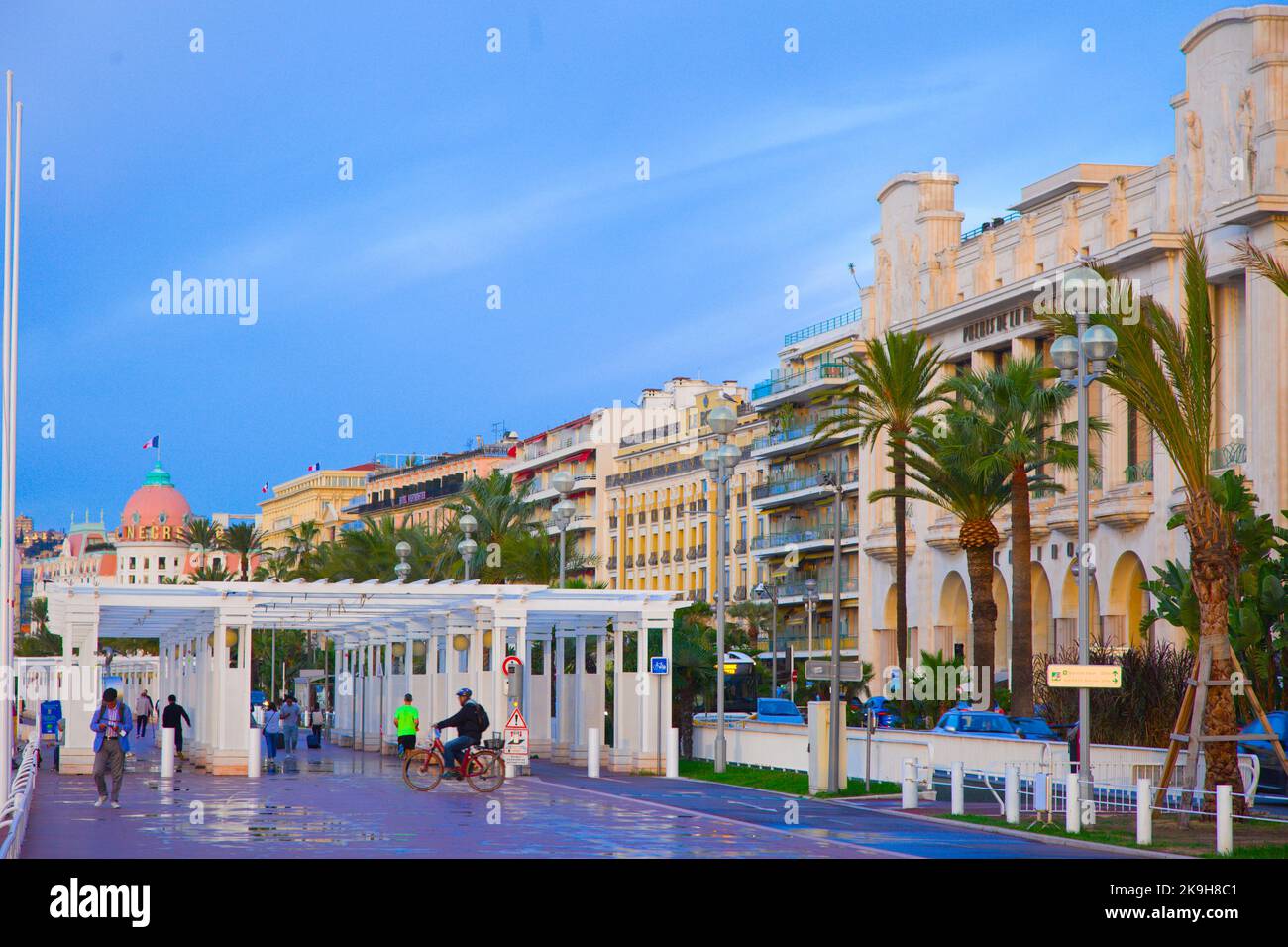France, Cote d'Azur, Nice,  Promenade des Anglais, Stock Photo