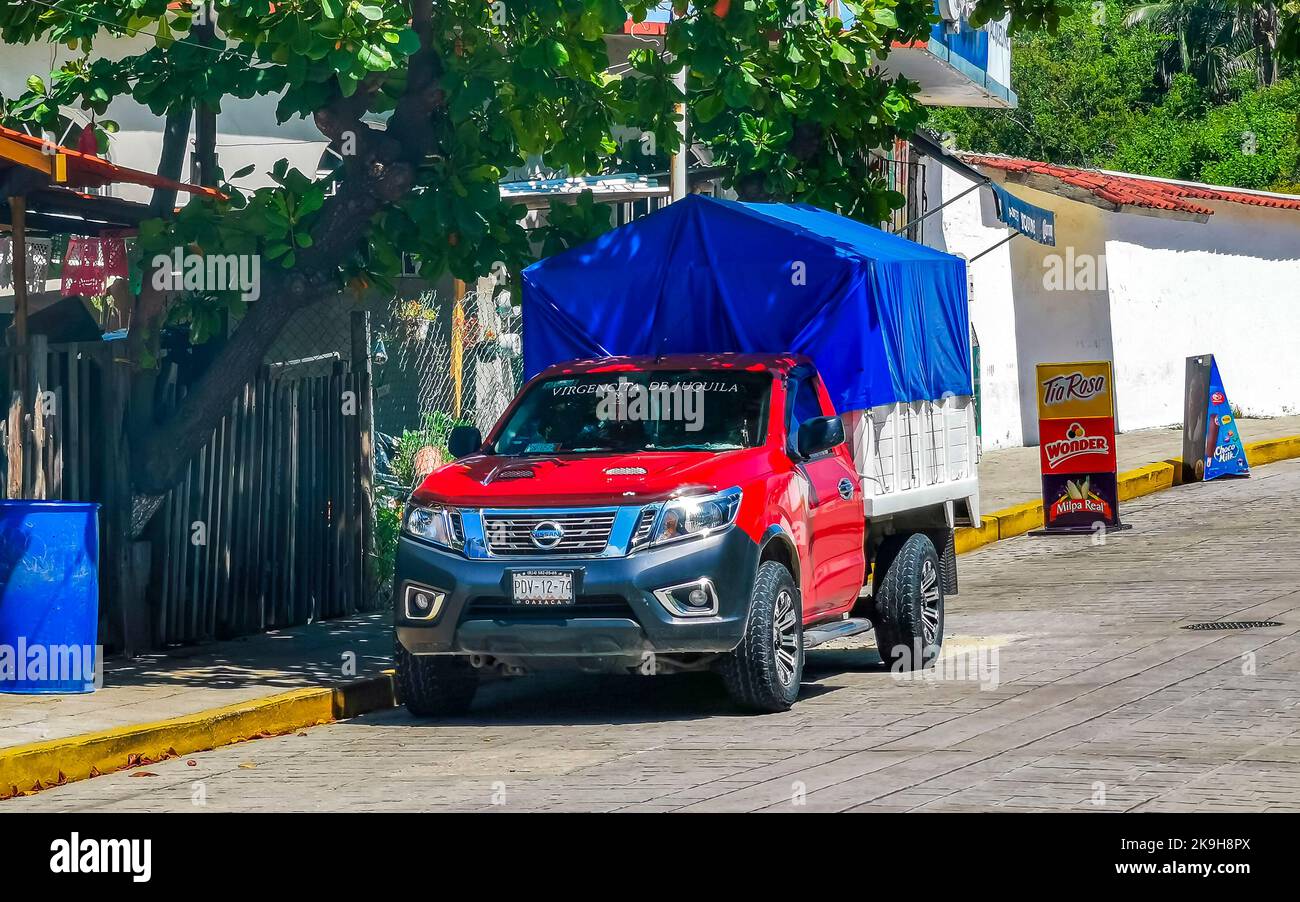 Various Mexican pickup trucks cars 4x4 Offroad vehicles in Puerto