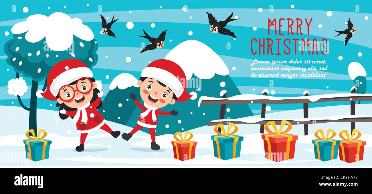 Christmas Greeting Illustration Stock Vector Image & Art - Alamy