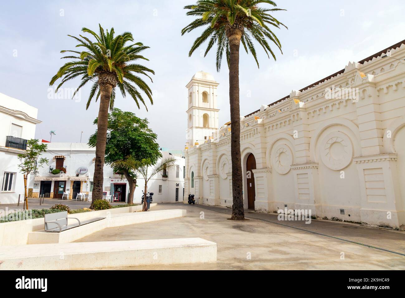 Santa Catalina Cultural Centre on Santa Catalina Square, Conil de la Frontera, Cadiz Province, Spain Stock Photo