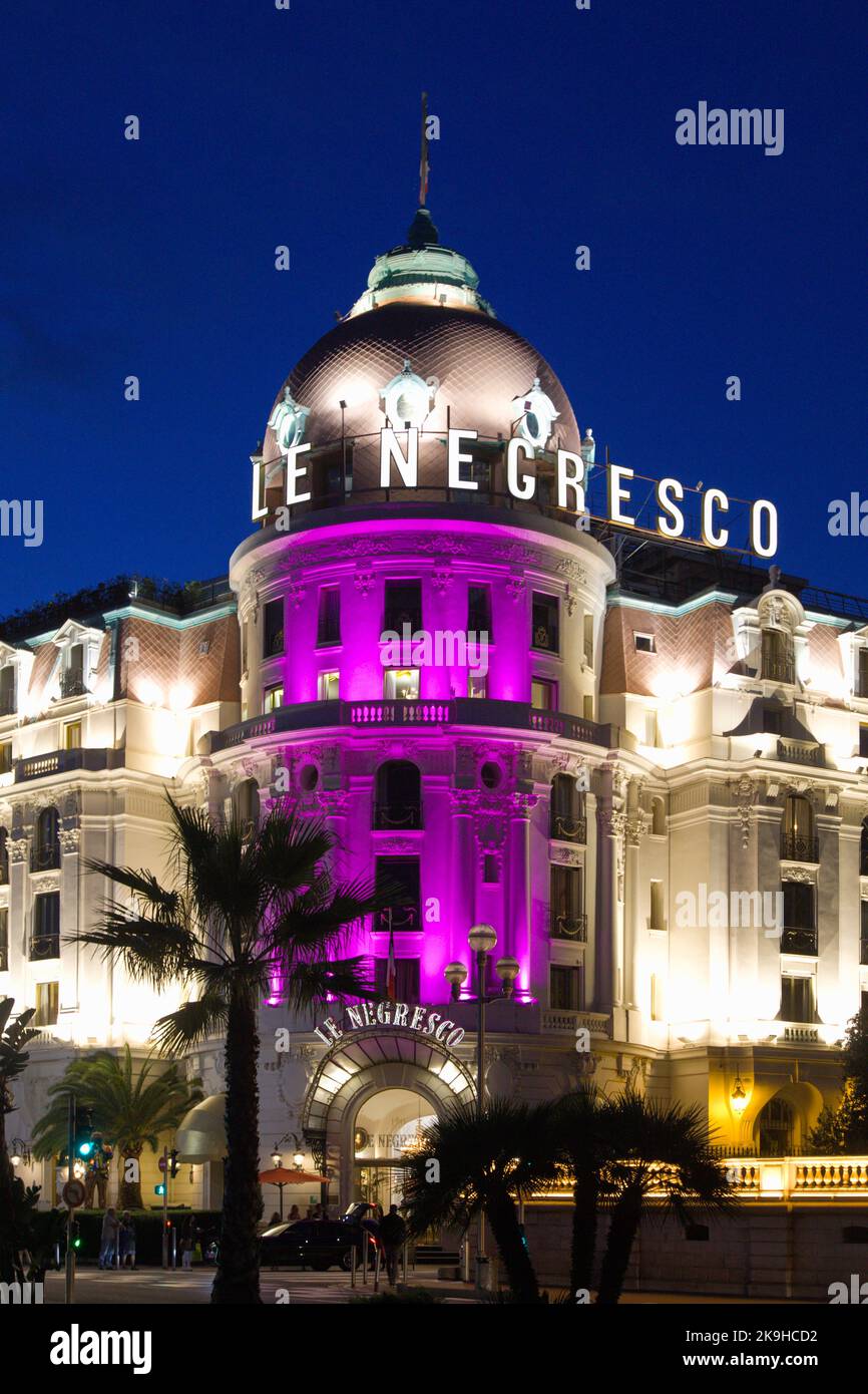 France, Cote d'Azur, Nice, Le Negresco, hotel, Stock Photo