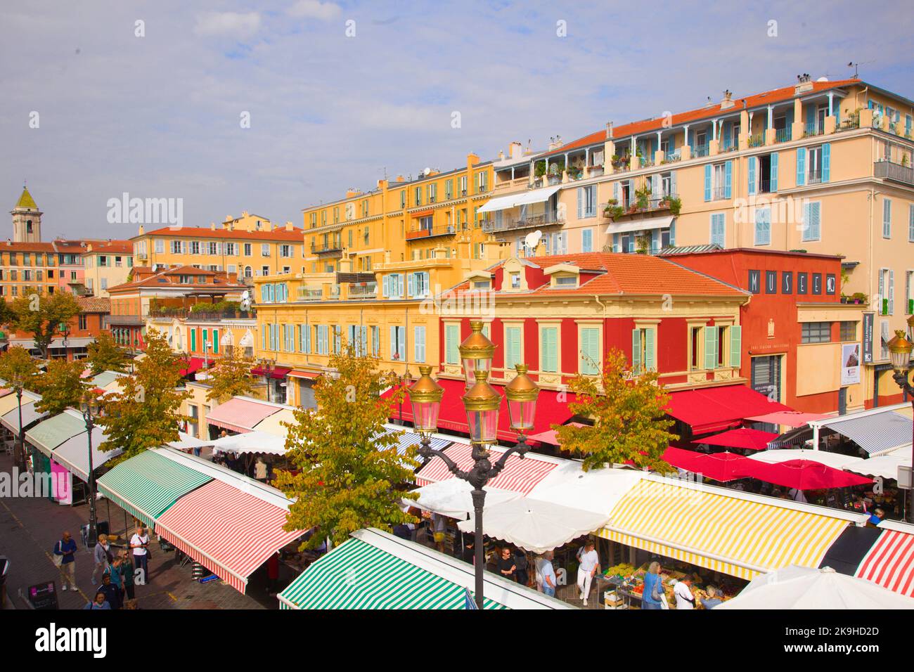 France, Cote d'Azur, Nice, Cours Saleya, Stock Photo