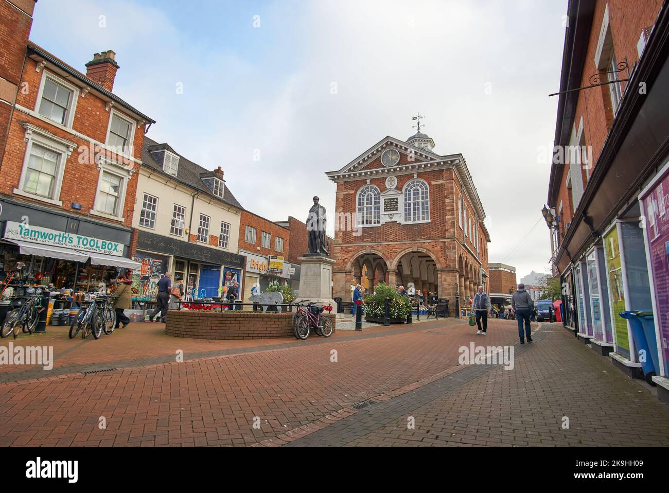 Town center high street in Tamworth, UK Stock Photo Alamy