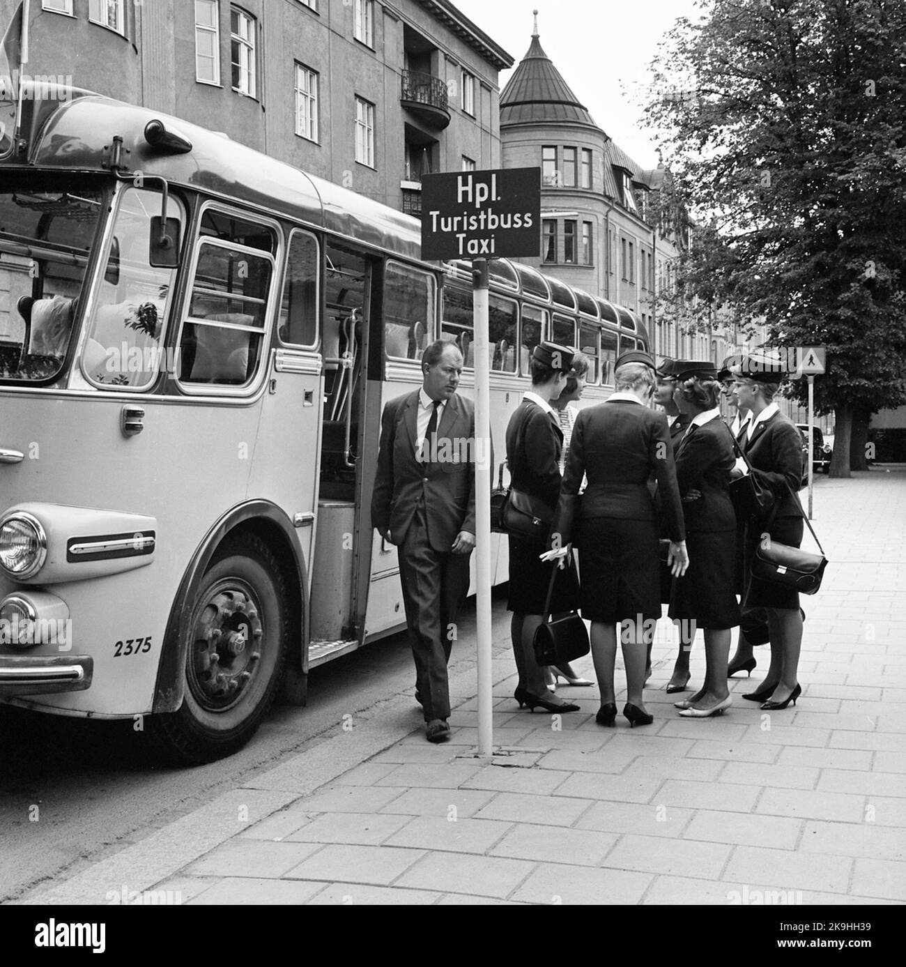 Bus hostess. SJ Tourist bus 2375 Stock Photo Alamy