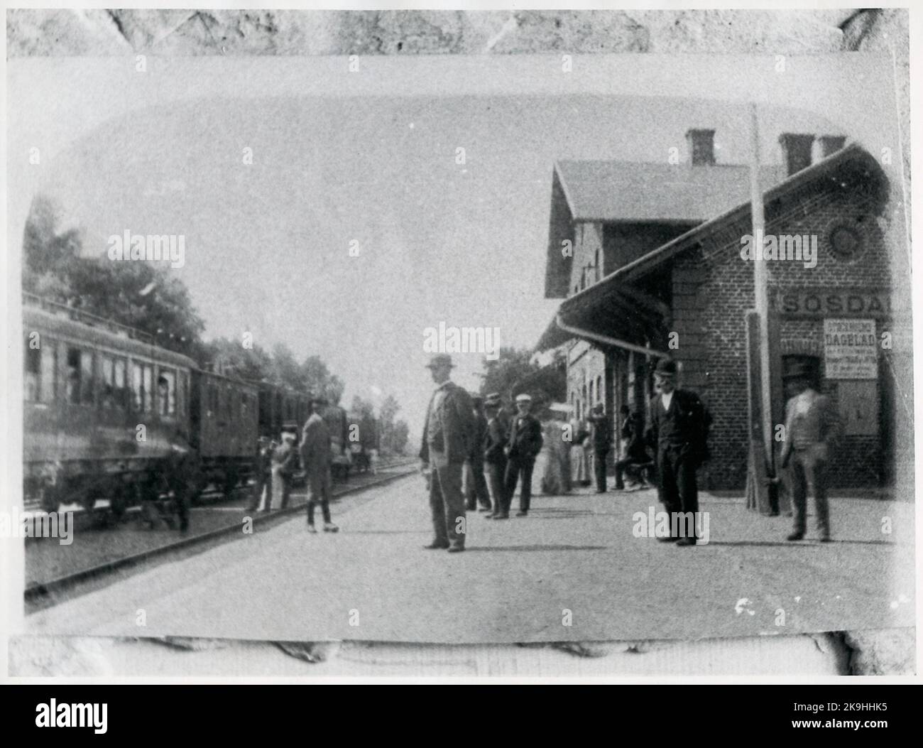 Sösdala Station and one-half-story station house in brick, built in ...
