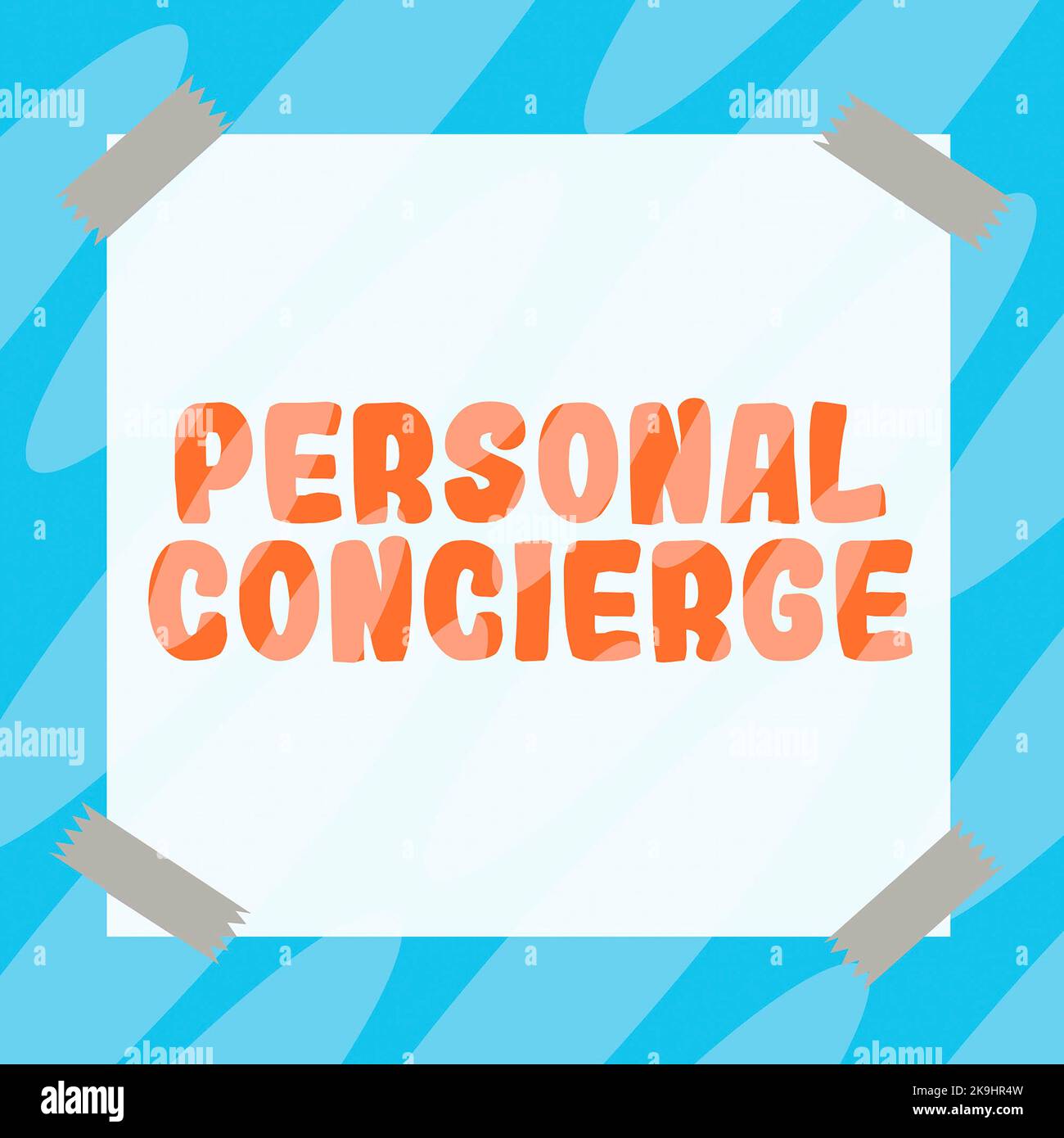 Hand writing sign Personal Concierge. Business idea someone who will ...
