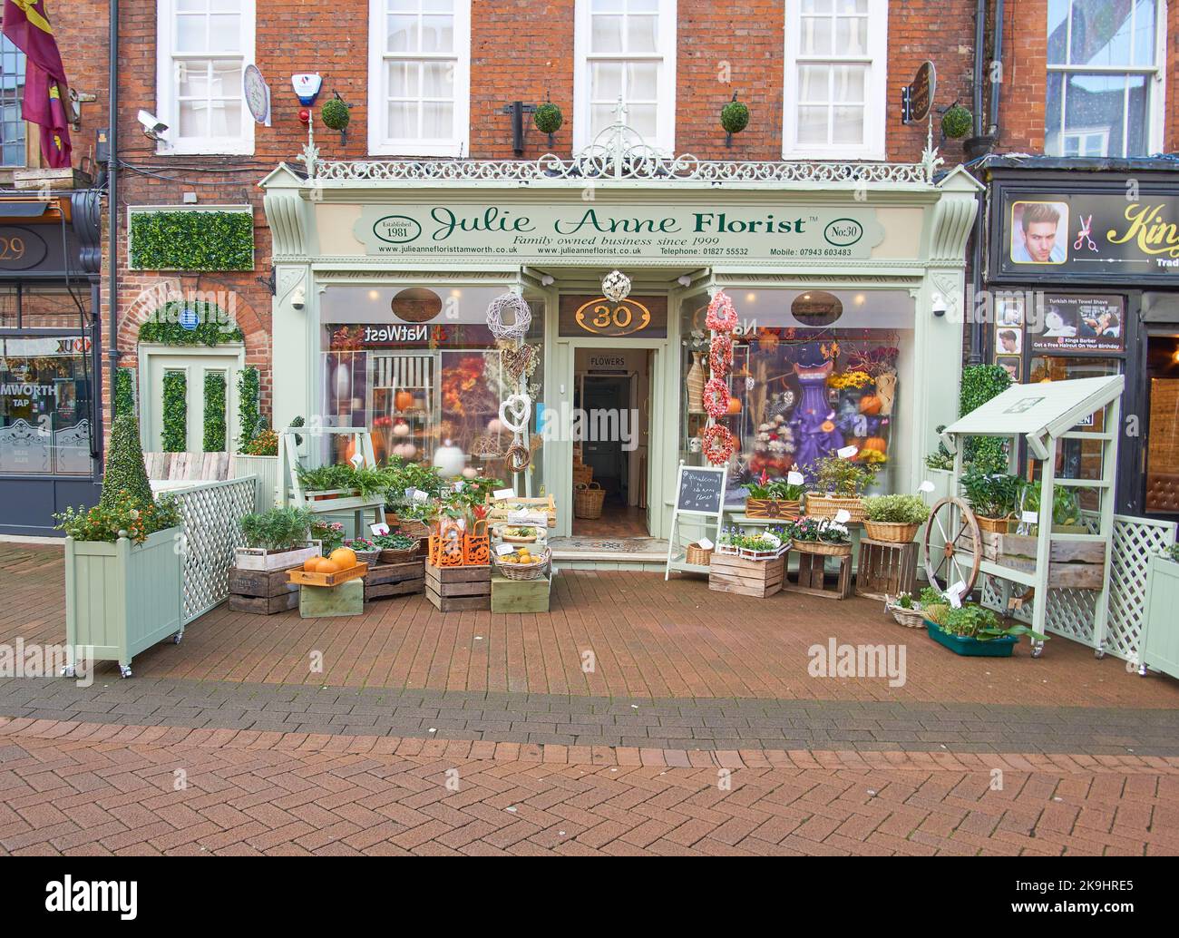 Florists shop in Tamworth, UK Stock Photo