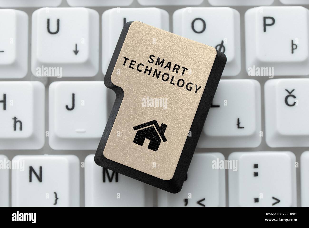 Text caption presenting Smart Technology. Word Written on used to ...