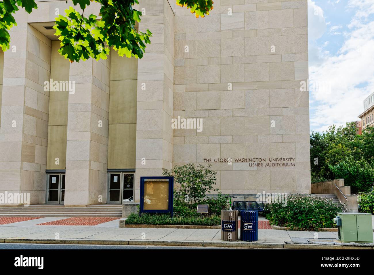 Washington, DC - Sept. 8, 2022: The George Washington University Lisner Auditorium is located on the Foggy Bottom campus. Stock Photo