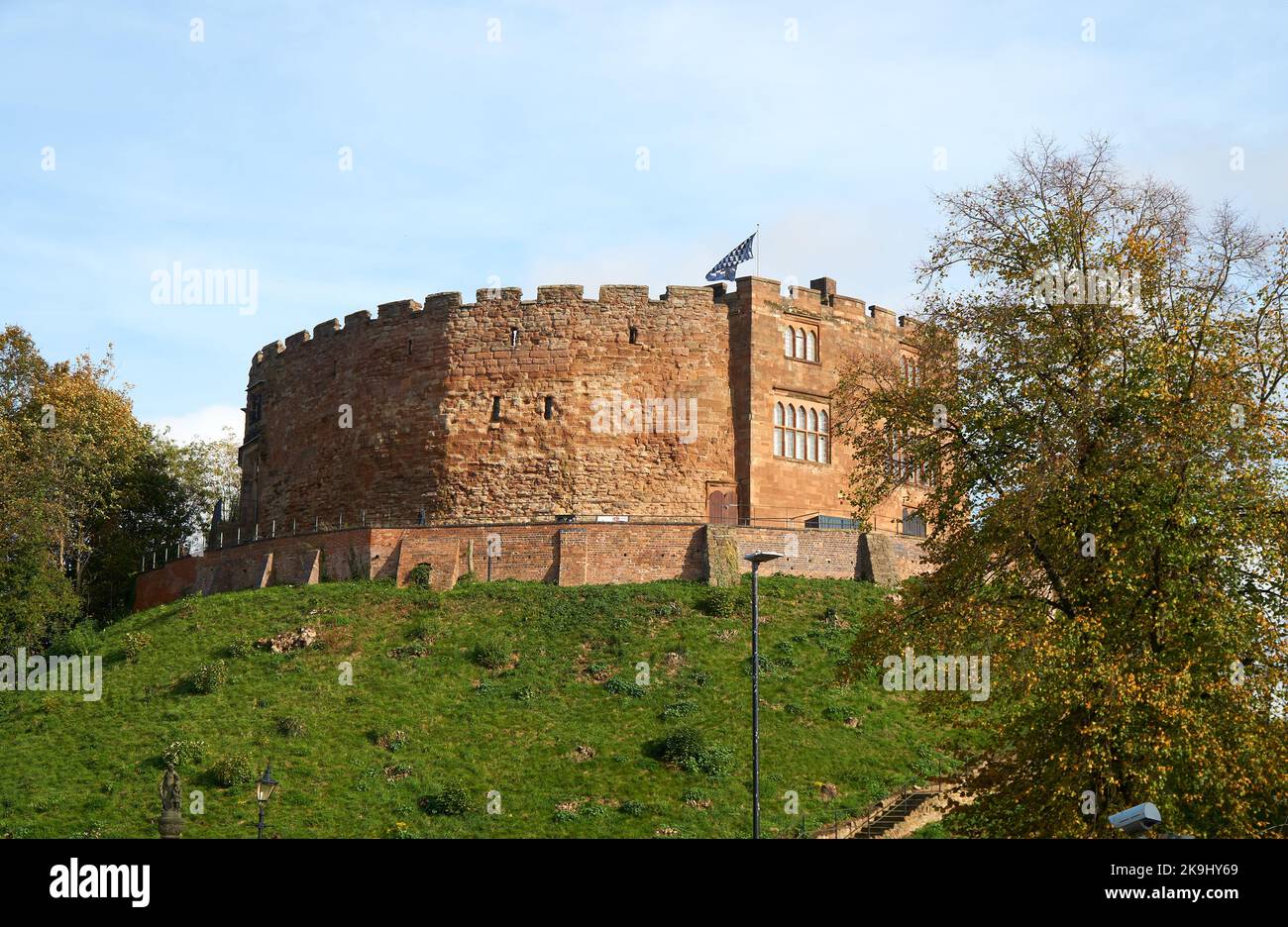 Small castle on a hill in Tamworth, Staffordshire, UK Stock Photo Alamy