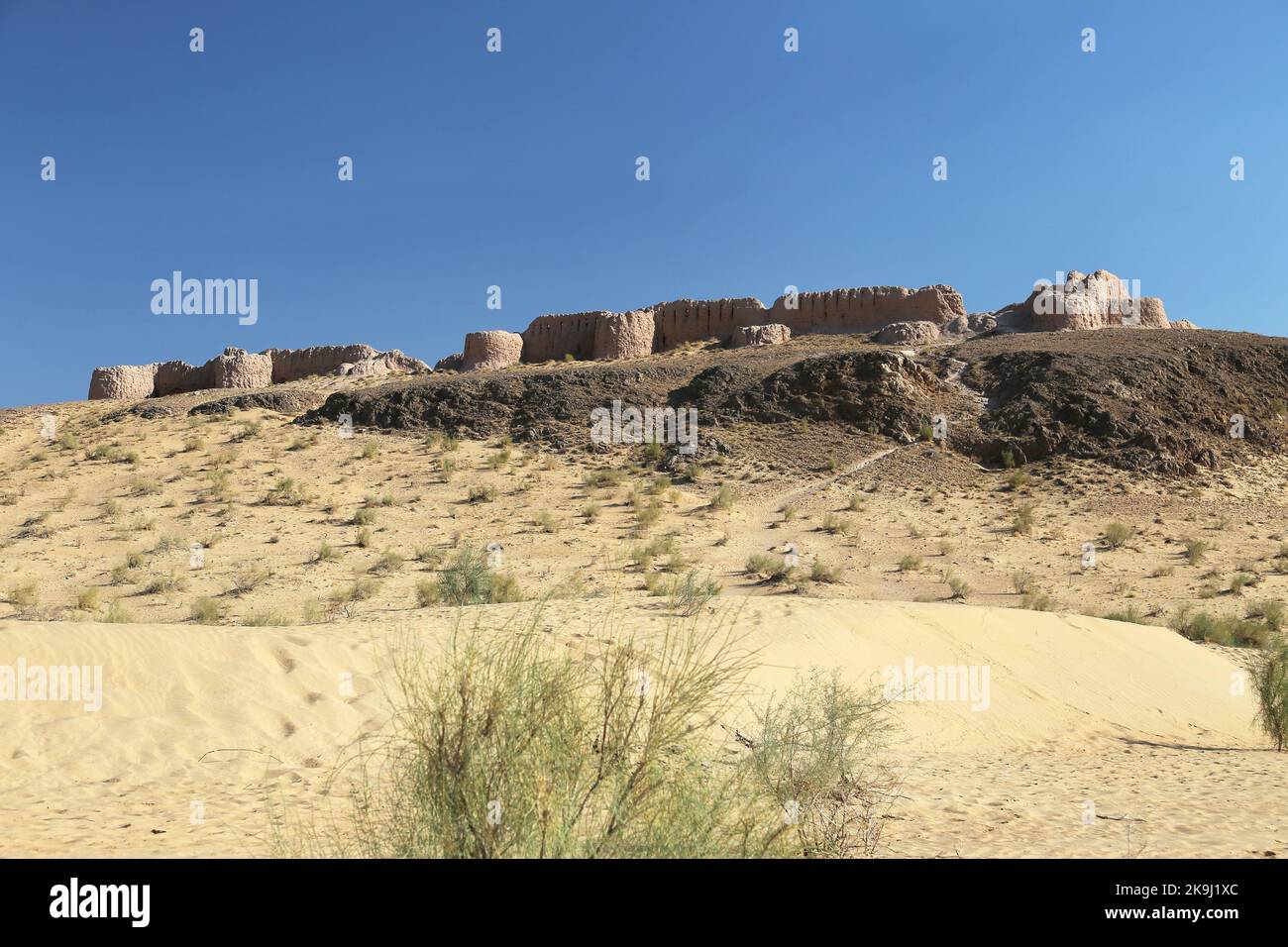 Ayaz Kala, Kyzylkum Desert, Karakalpakstan Autonomous Republic, Uzbekistan, Central Asia Stock Photo